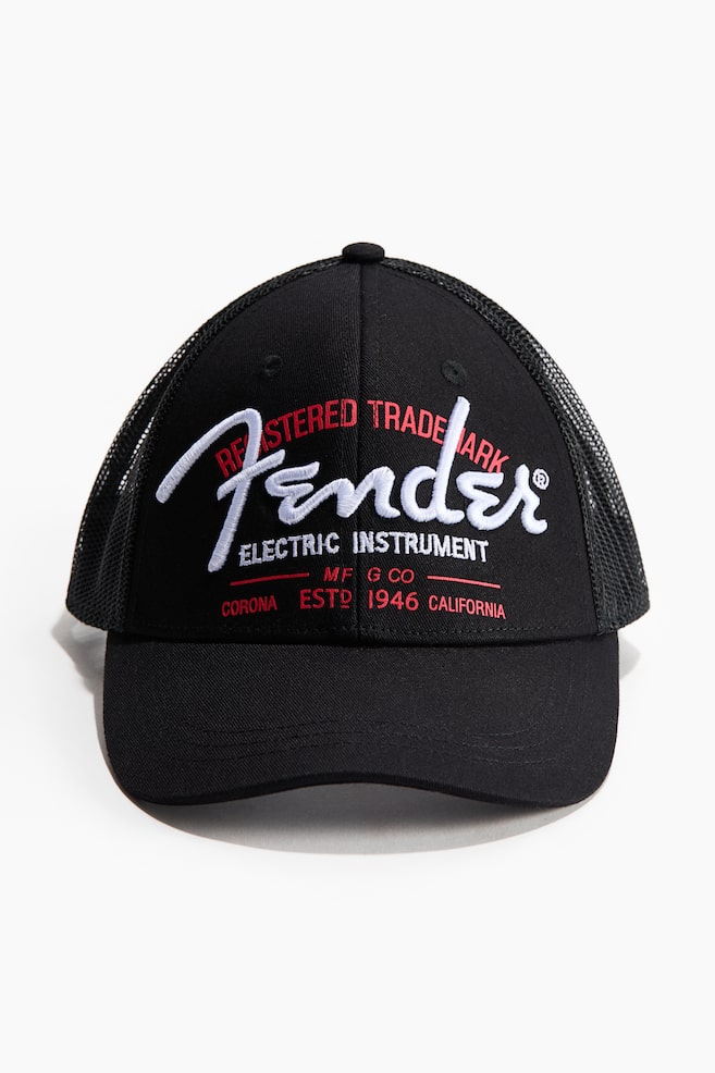 Trucker Cap with Motif - Black/Fender/Black/NASCAR - 1