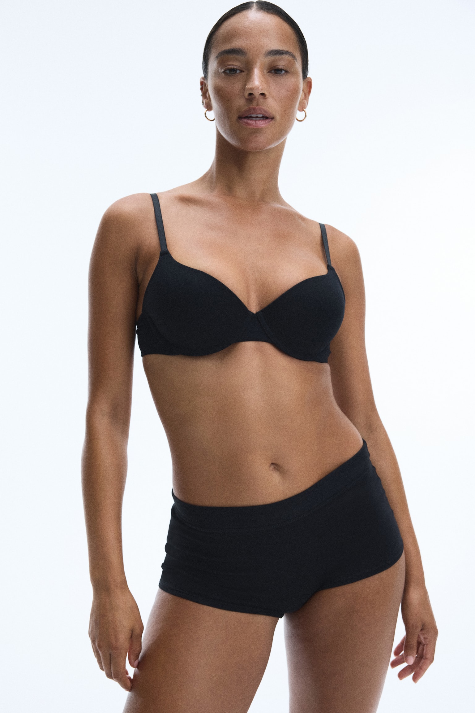 Bộ 3 quần lót shortie vải cotton - Màu đen - 4