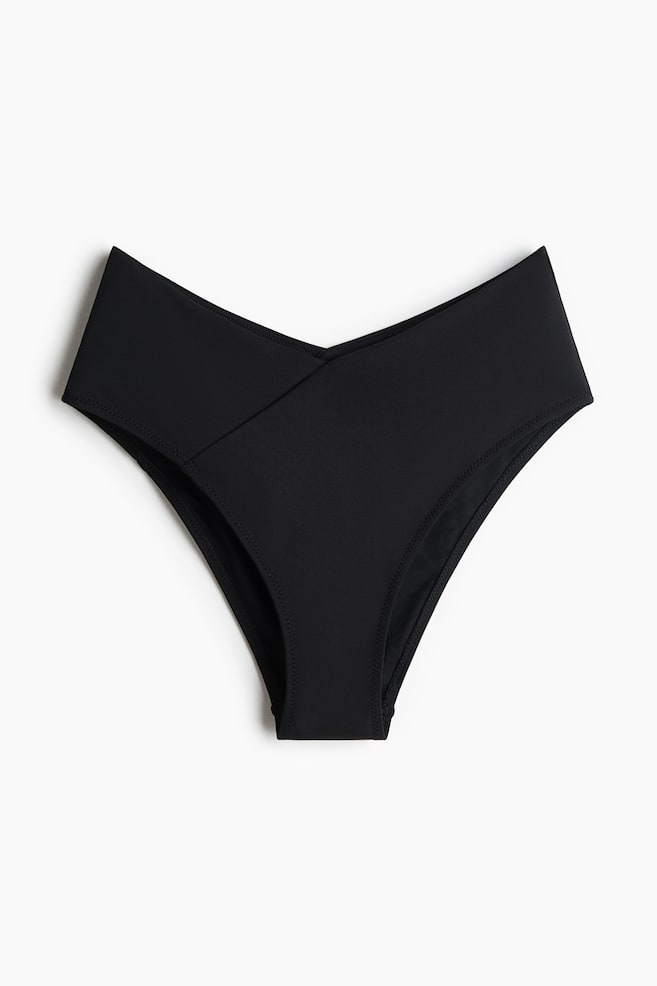 Bragas de bikini High Rise Cheeky - Negro/Borgoña - 1