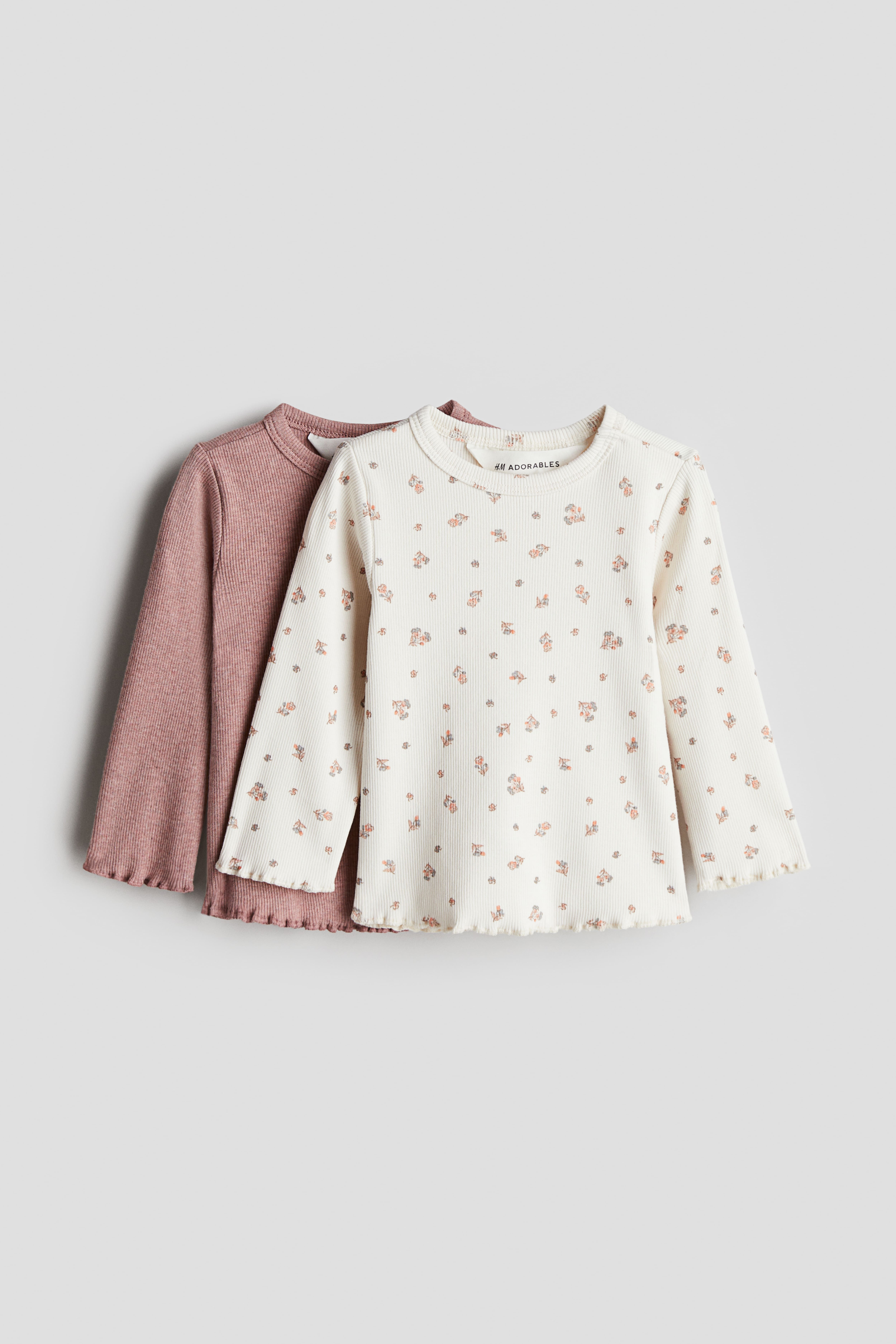 Lot de 2 hauts en coton côtelé