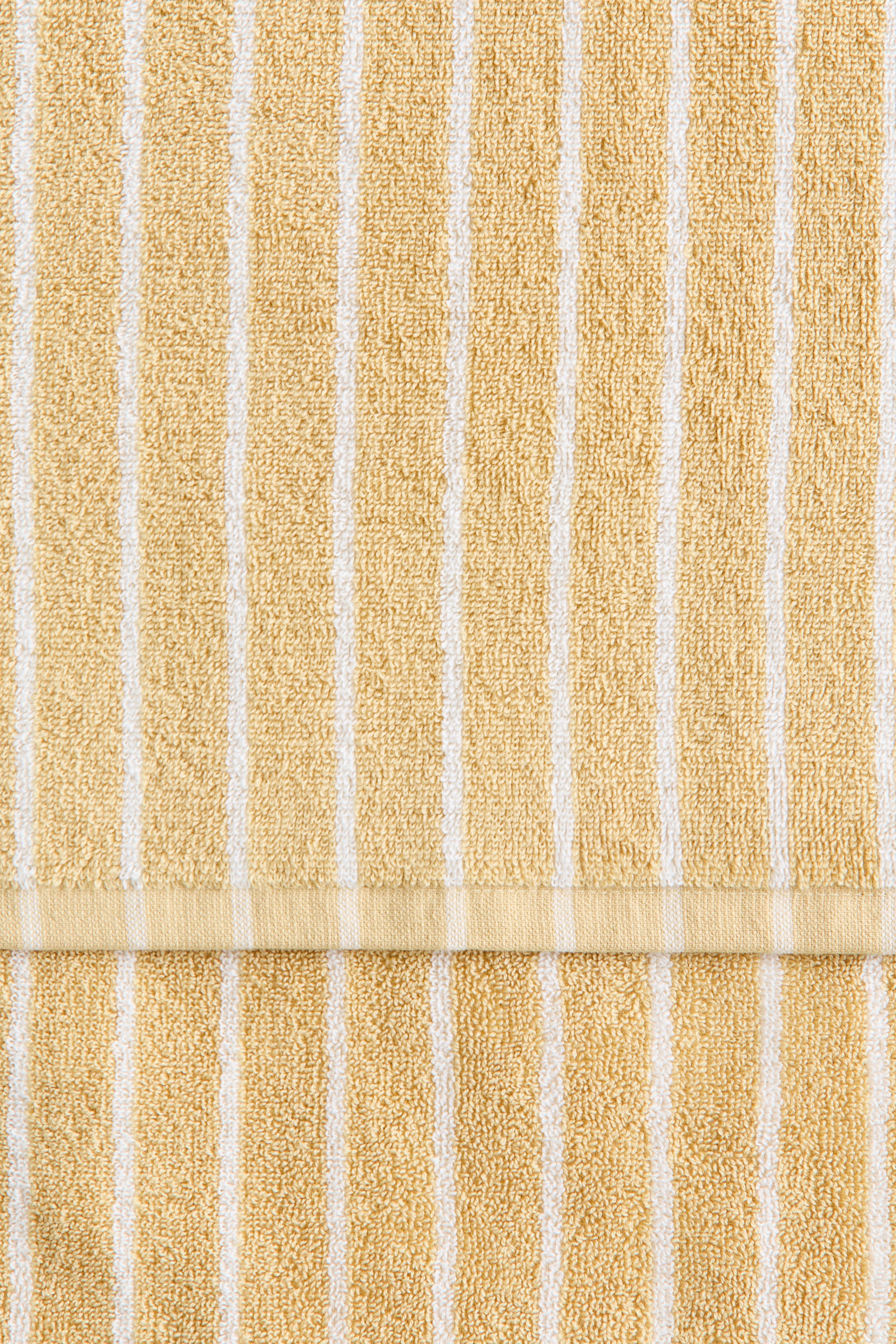 View larger image: Striped hand towel - Yellow/White striped - Home All | H&M IN 3