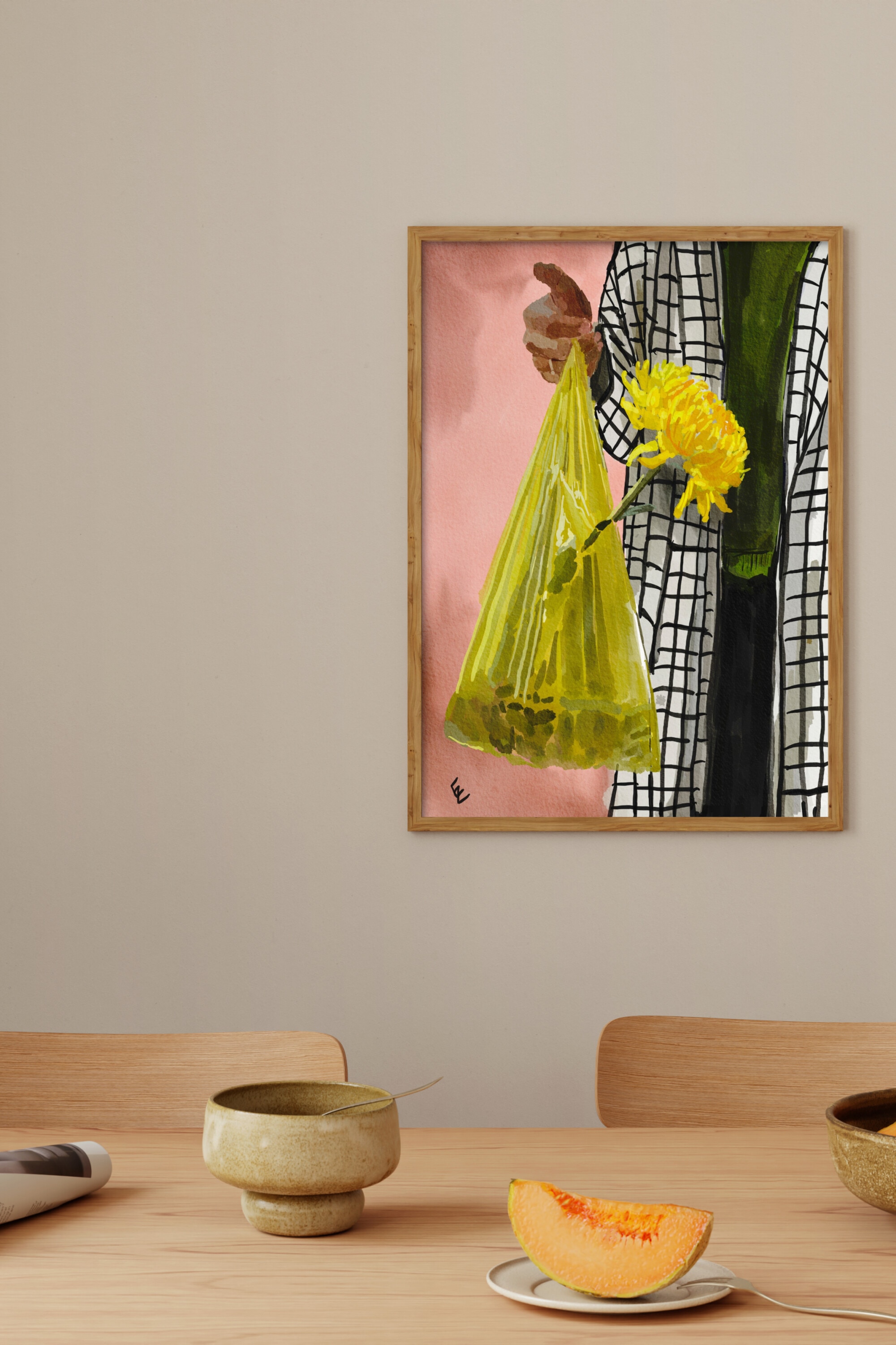 Ekaterina Zagorska - Yellow Flower, Plastic Bag - Fiore Giallo