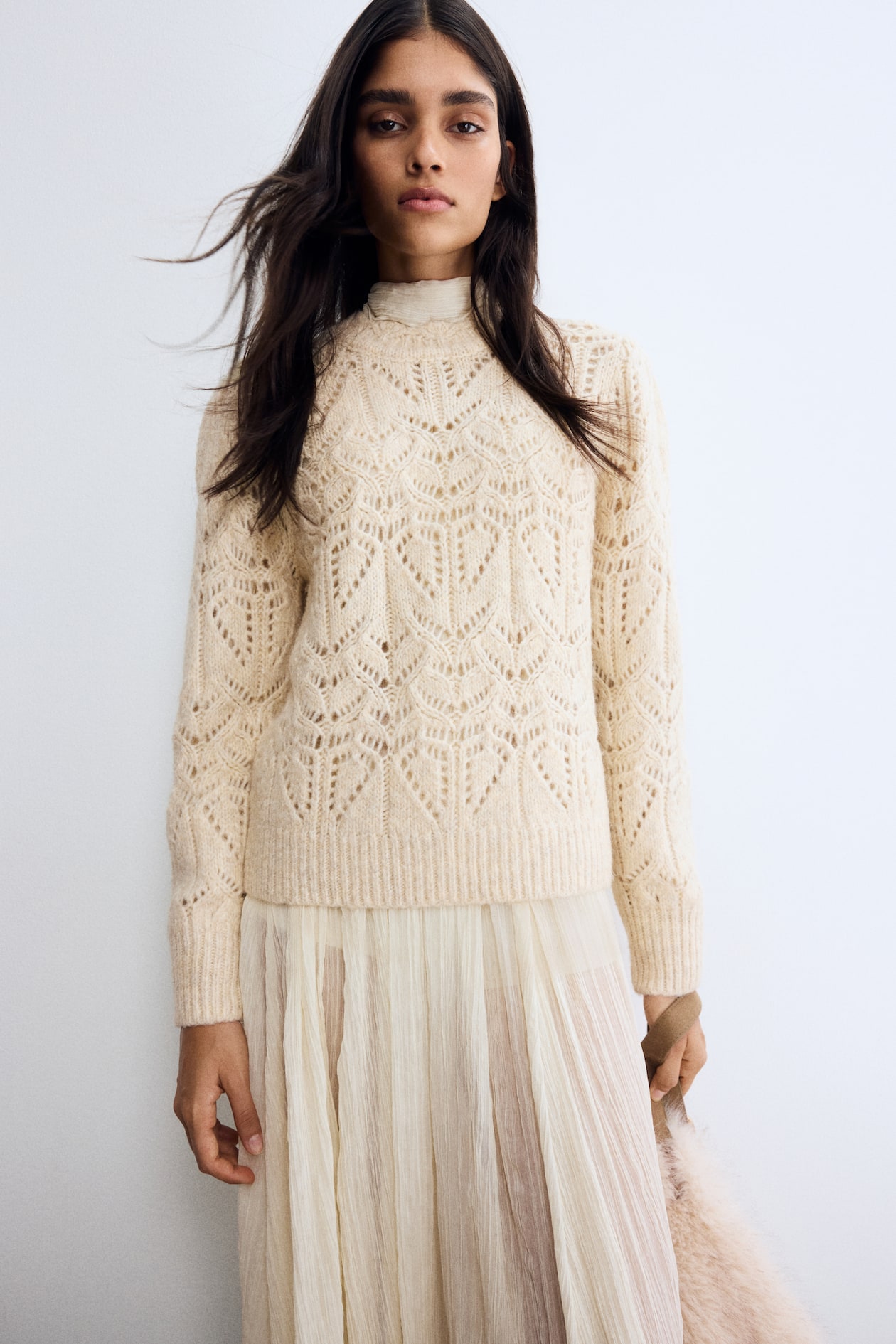 Pointelle-Knit Sweater - image 3