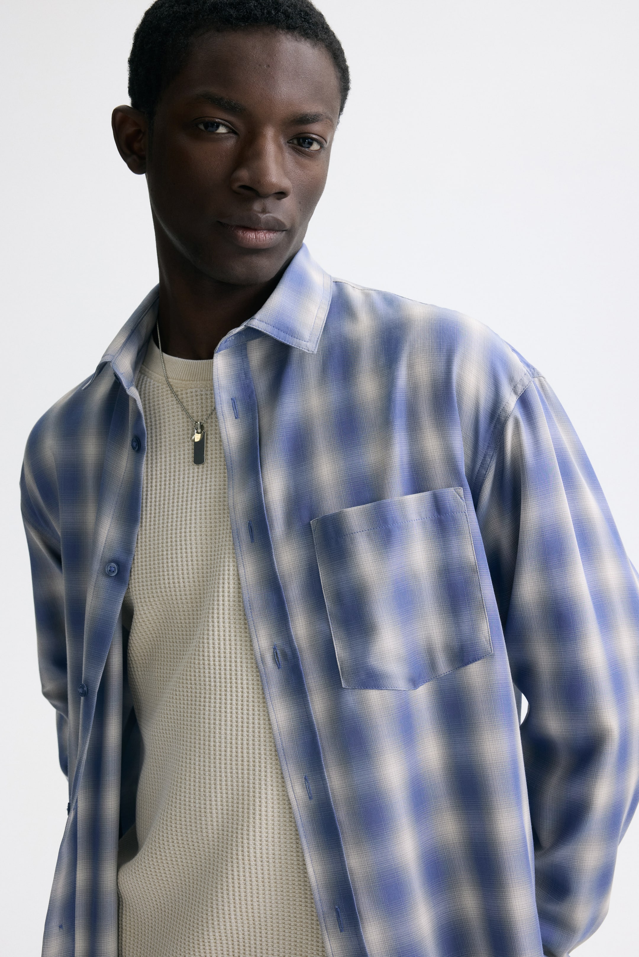 View larger image: Relaxed-Fit Shirt - Light blue/Checked - Men | H&M CA 2