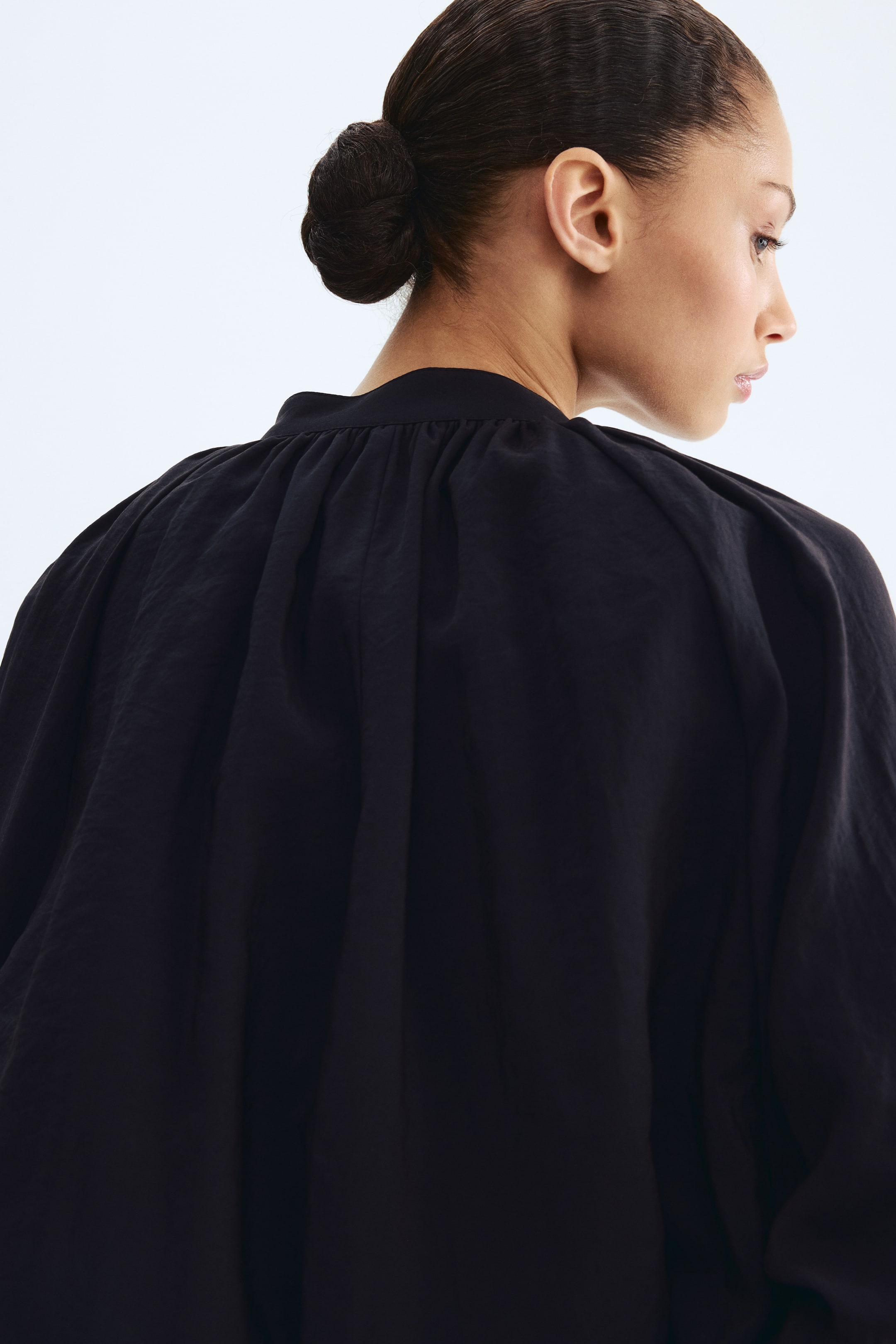 Женские куртки H&M Balloon-Sleeved Modal Jacket — фото 5