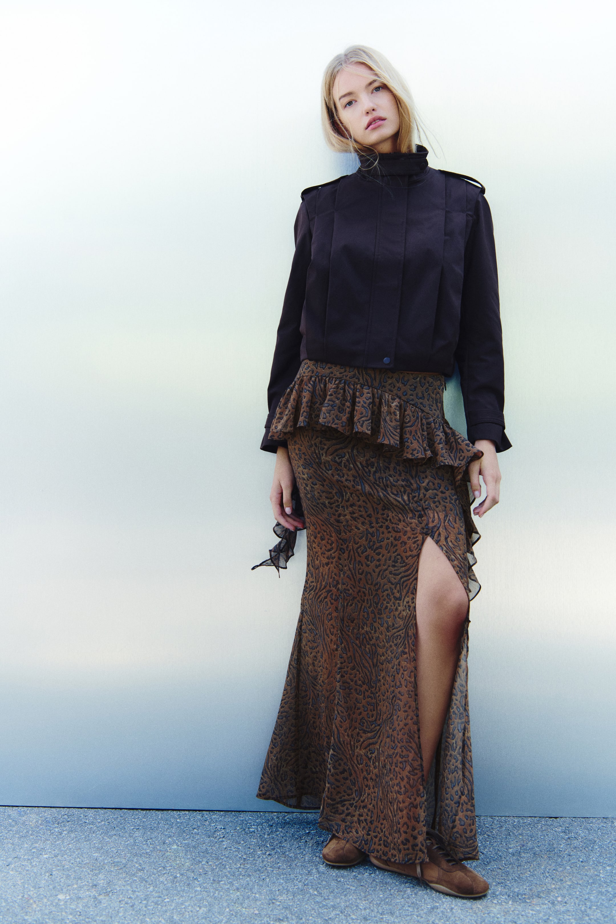 Ruffled Maxi Skirt
