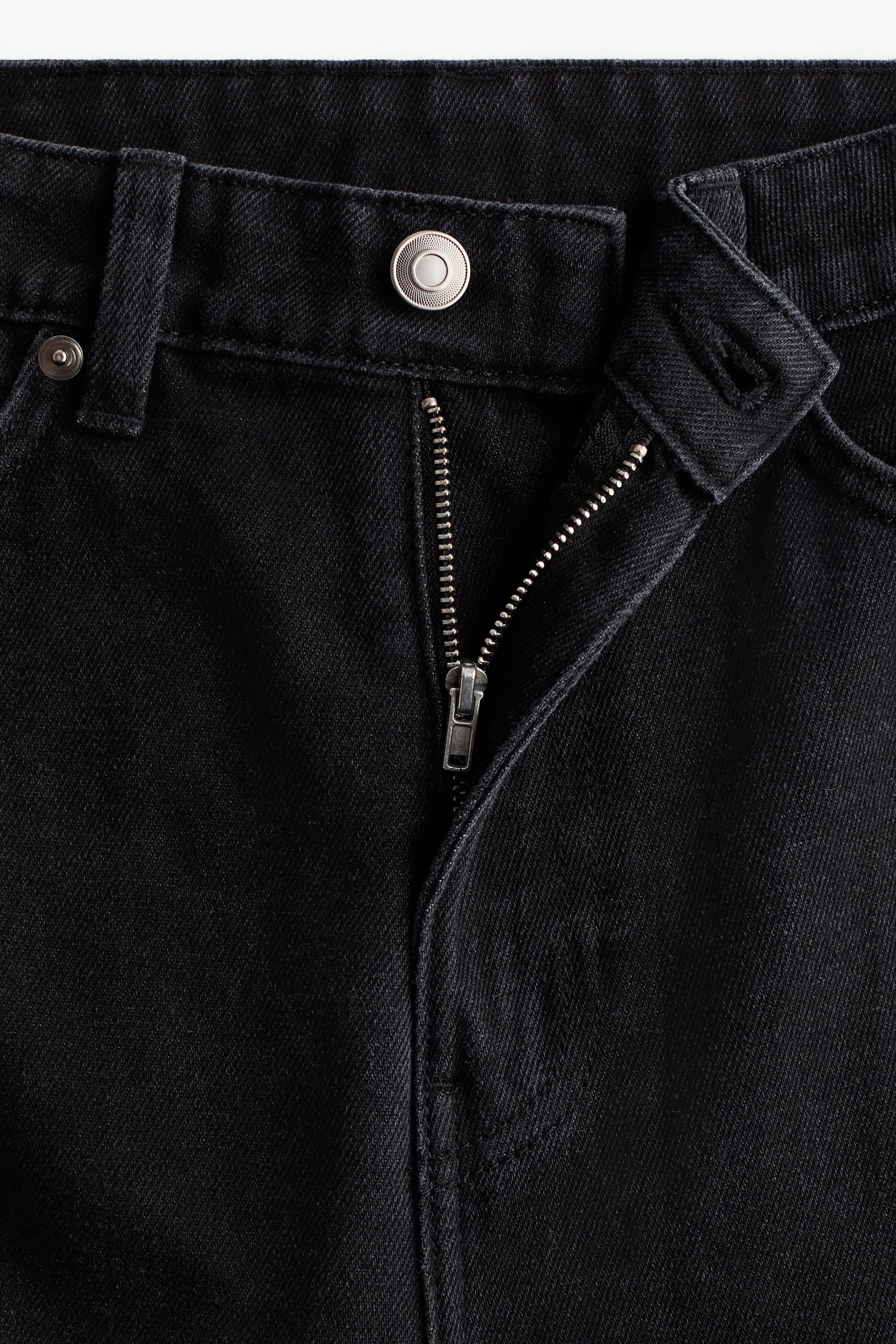 Straight High Jeans - Czarny/Biały/Ciemnoniebieski denim - 6