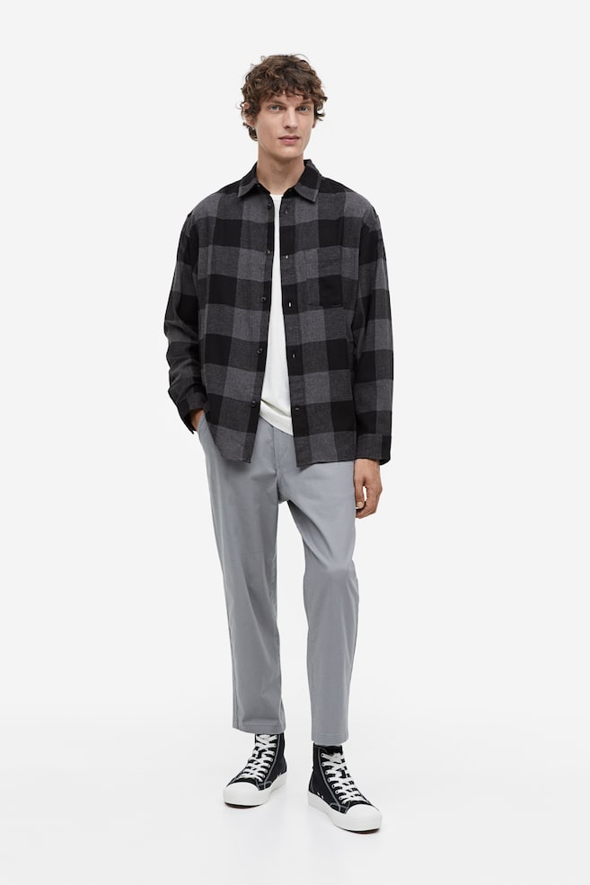 Relaxed Fit Flannel shirt - Dark grey/Checked/Black/Checked/Red/Checked/Dark green/Checked - 6