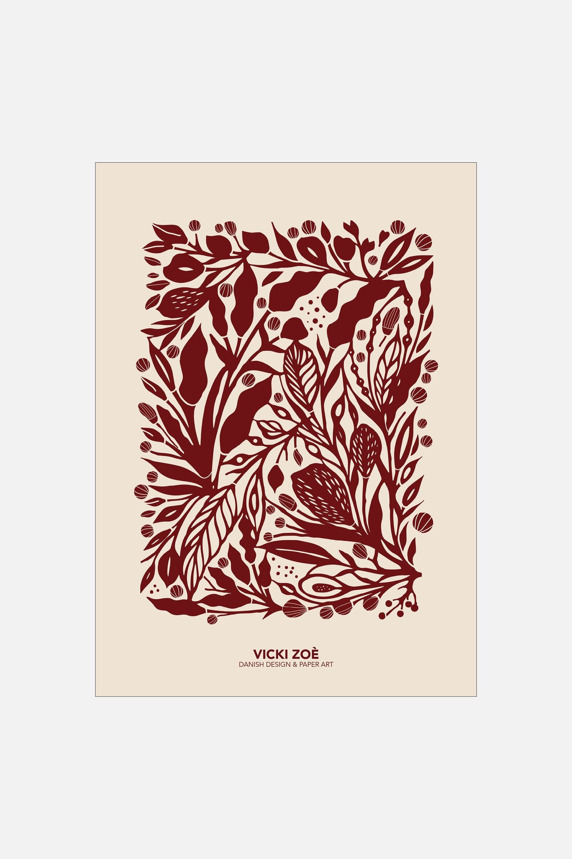 Vicki Zoé - Red Garden - Motivos Vegetais