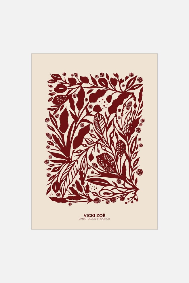 Vicki Zoé - Red Garden - Växtmotiv - 1