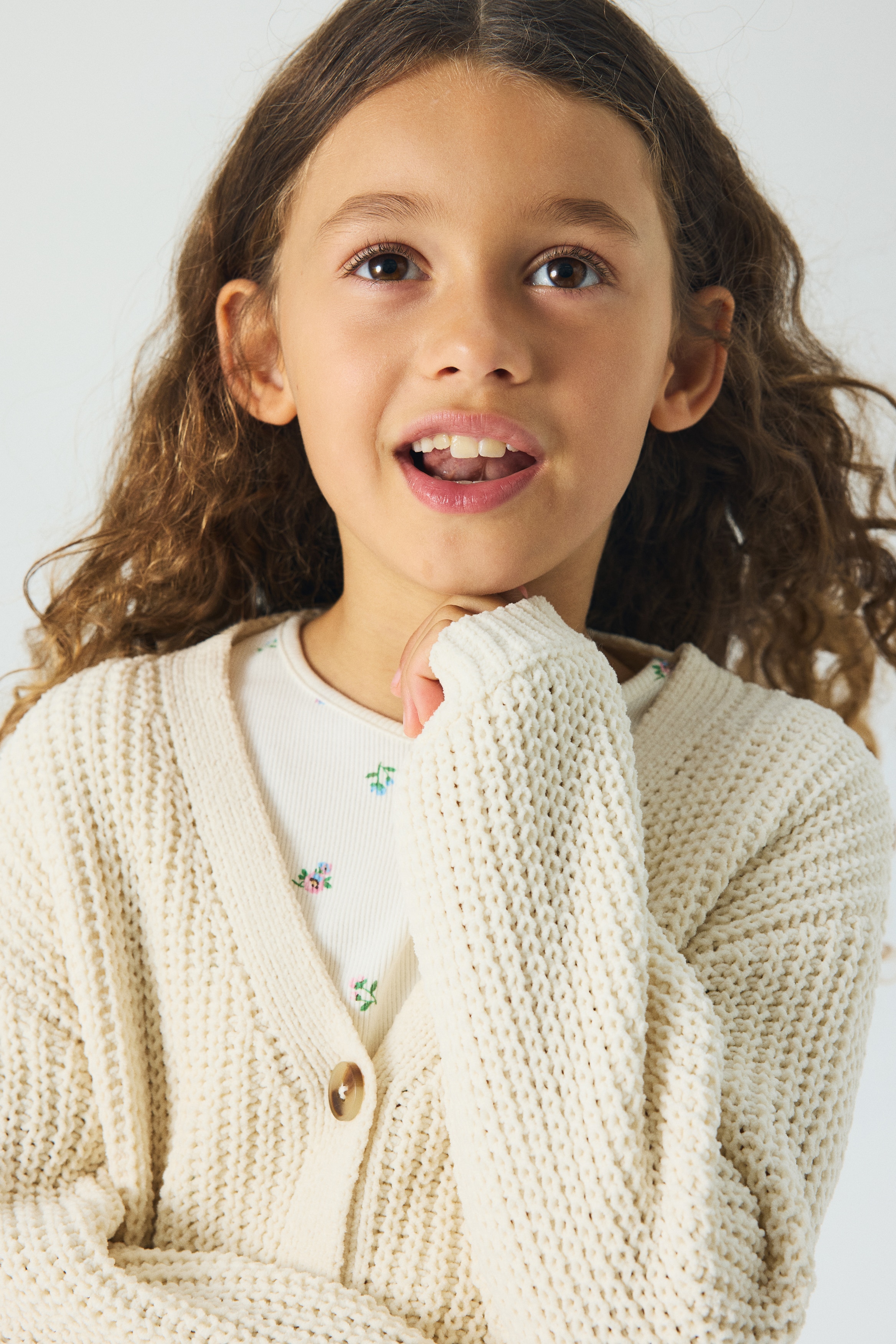 Cardigan Fillette Miss Evie Taille 9 Ans – Gris, Col V, Manches Courtes – Très Bon état