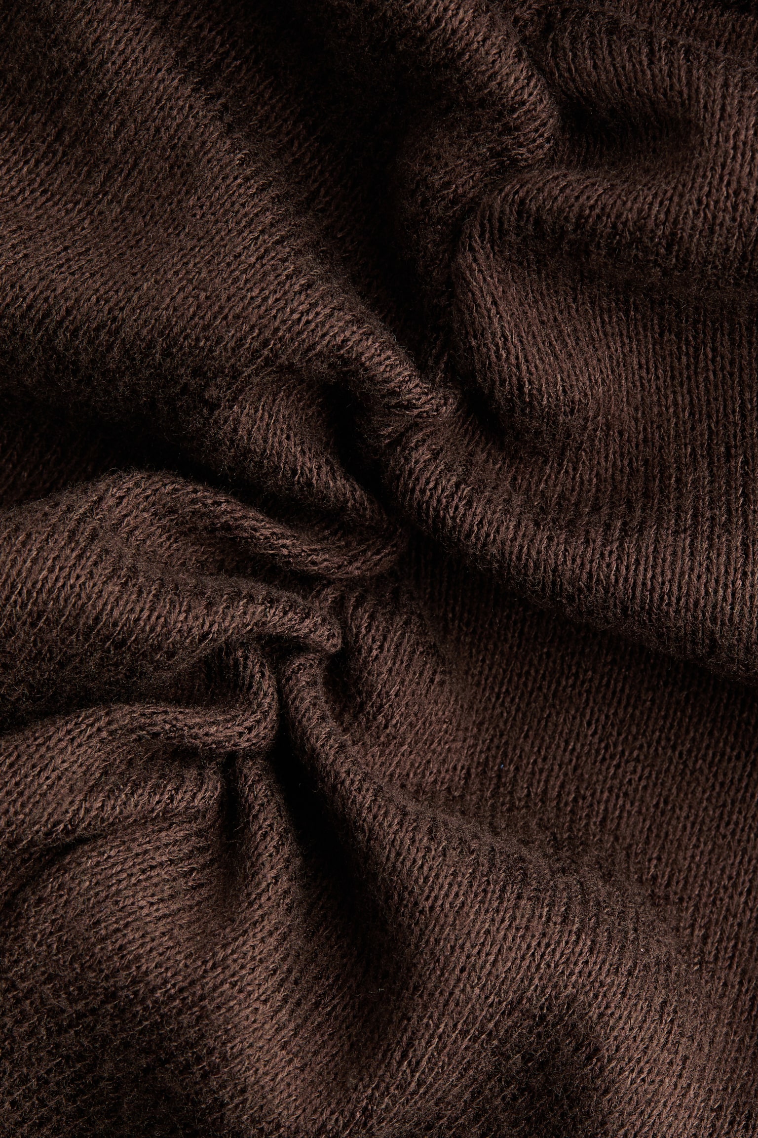 Женское платье H&M Knit Butterfly-Sleeved, цвет: Тёмный коричневый — фото 2