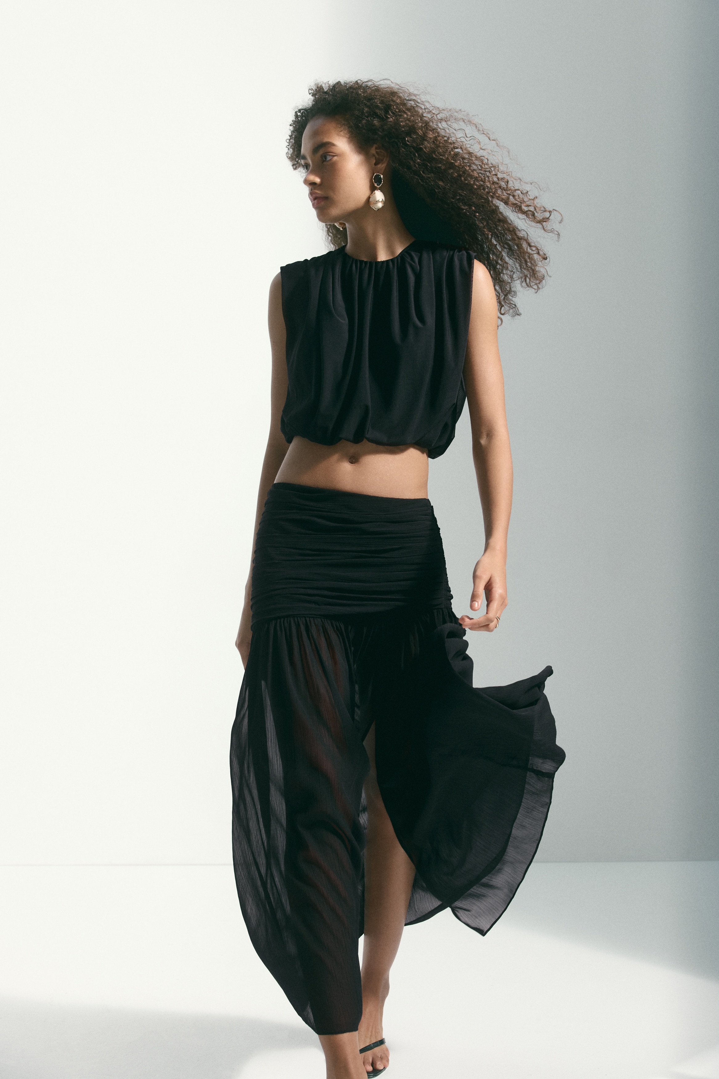 Sheer Maxi SkirtModel