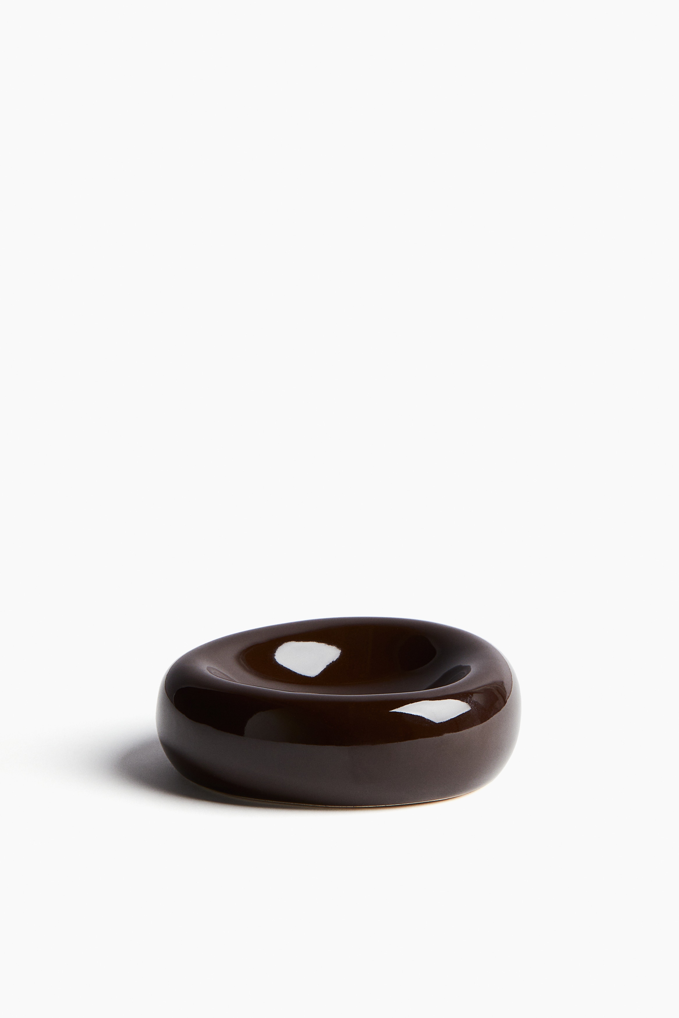 H&M Home  - Small asymmetric stoneware bowl - Dark brown