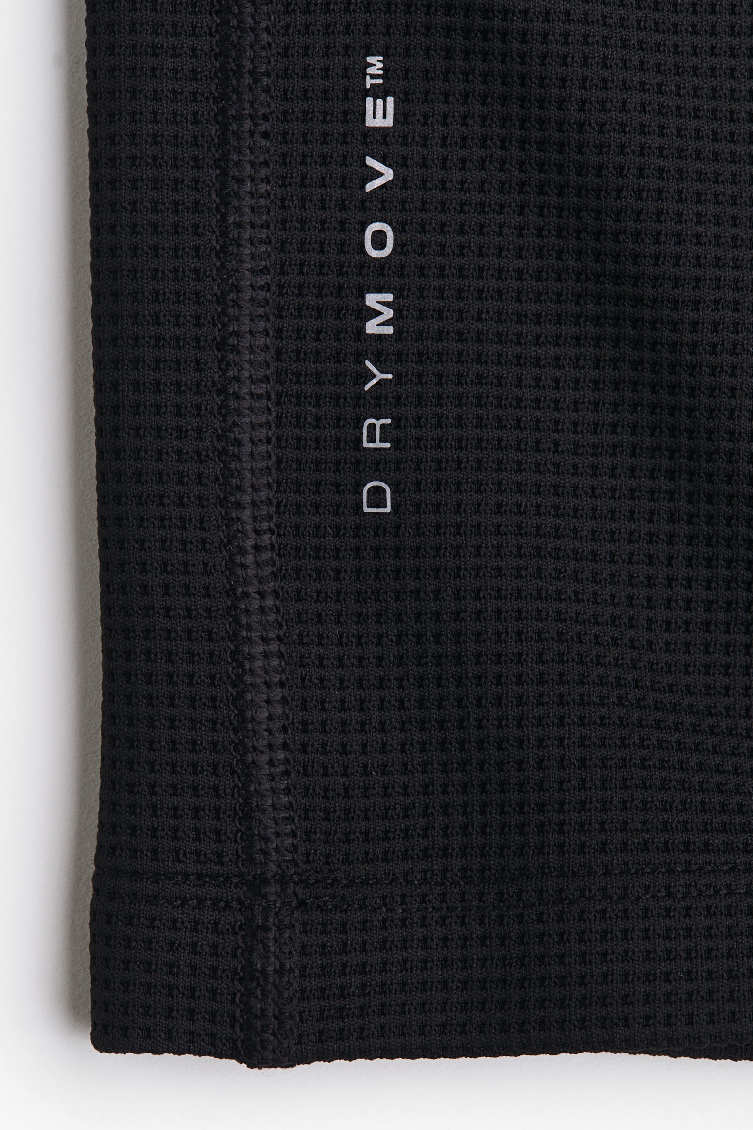 Мужская футболка H&M Loose-Fit Waffled Sports T-Shirt with DryMove™, цвет: Чёрный — фото 6