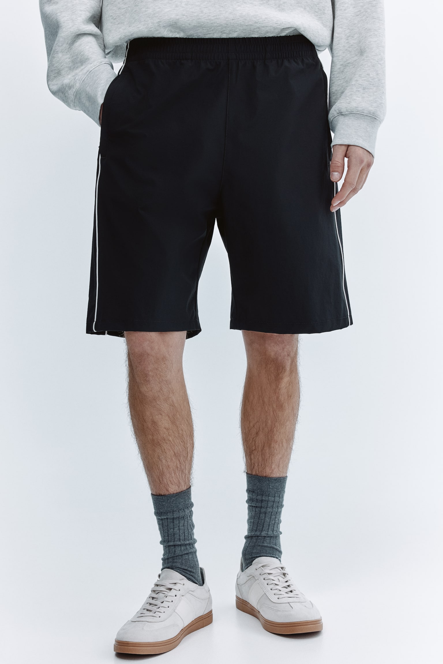 Shorts a la rodilla - Negro/Gris claro/Azul oscuro - 6