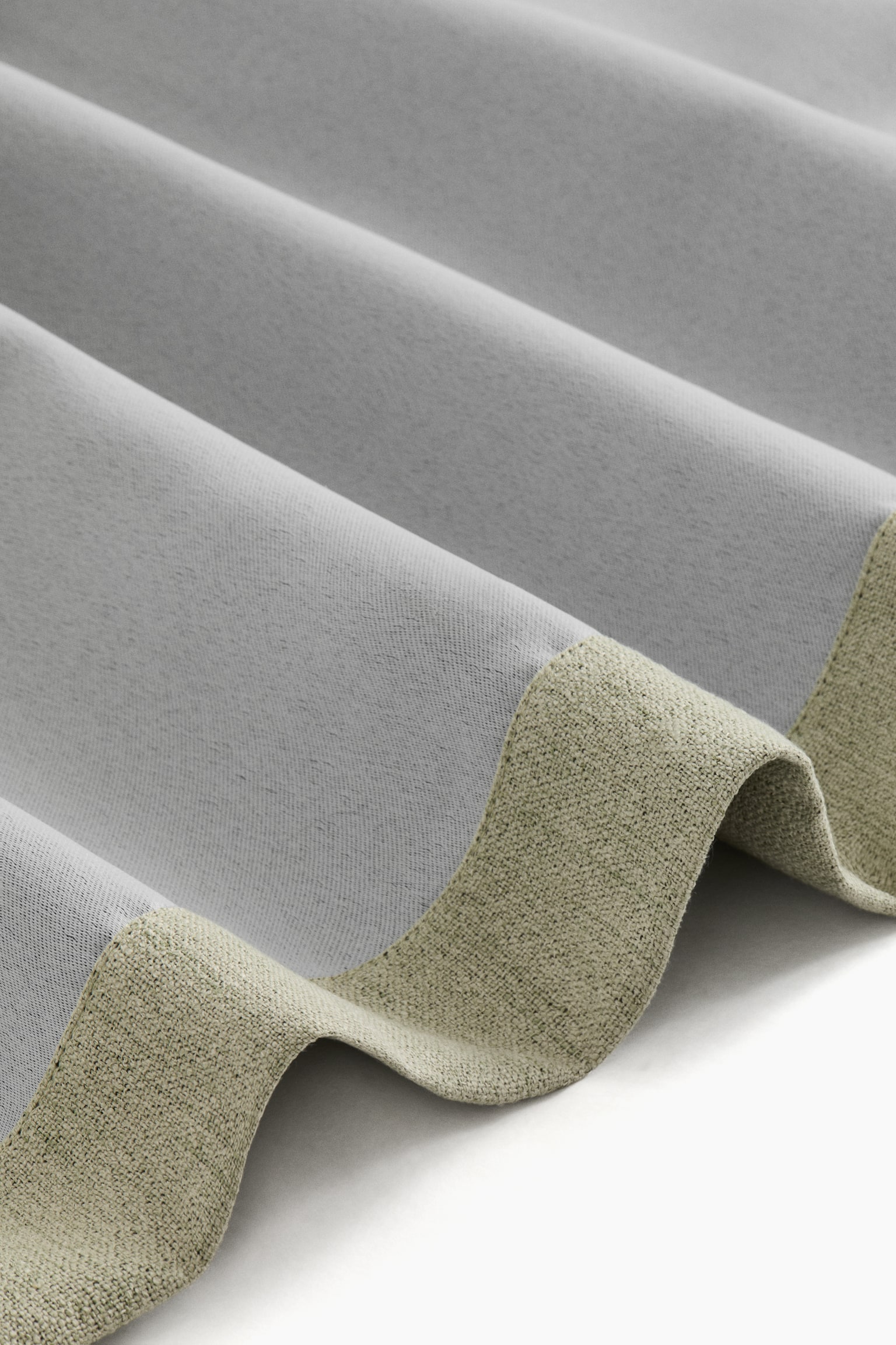 1-pack long and wide blackout curtain length - Verde salvia/Beige - 2