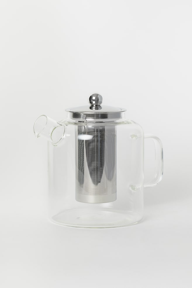 Large glass teapot - Clear glass - 4