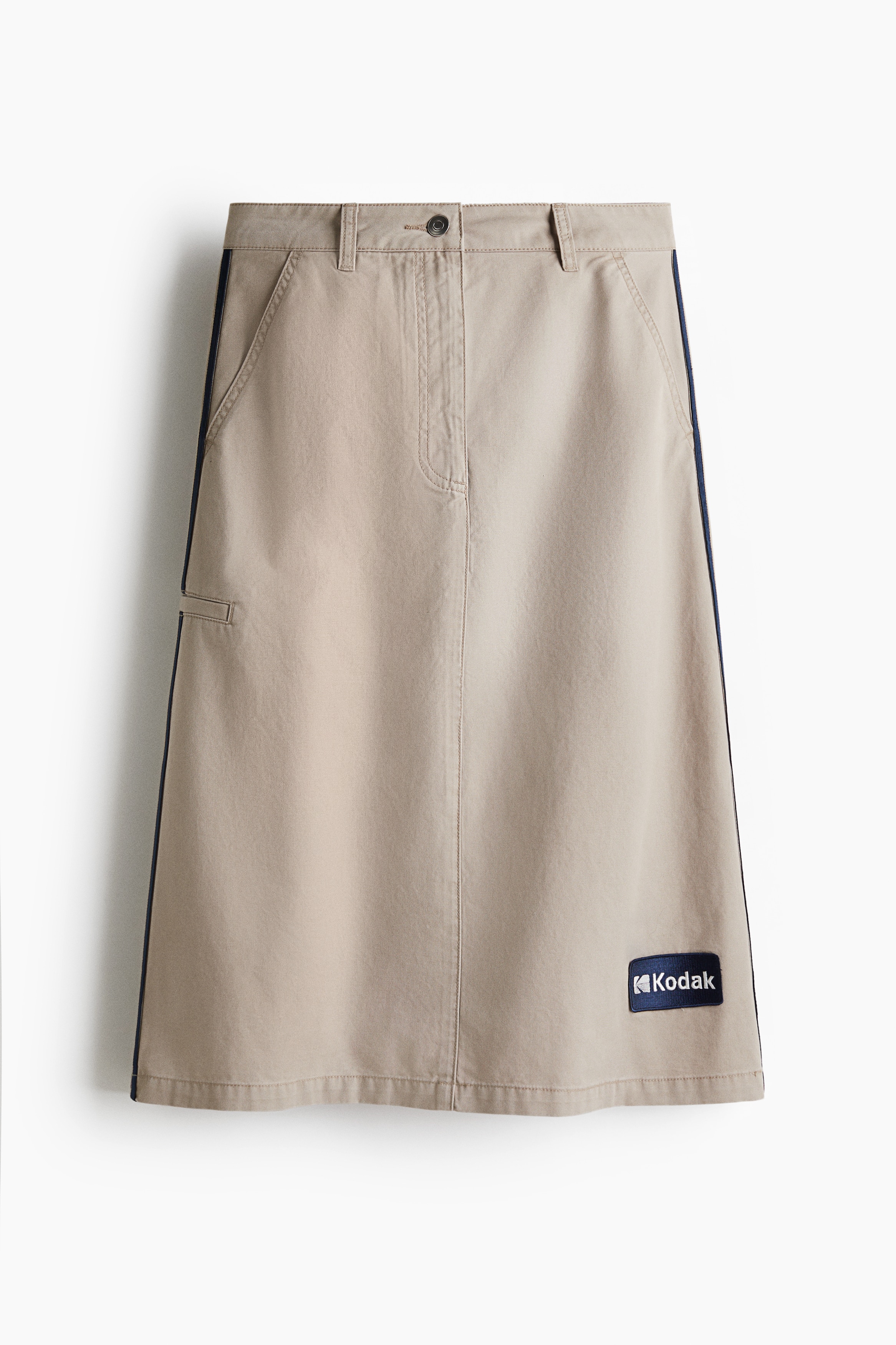 Side-striped cargo skirt - Light greige/Kodak