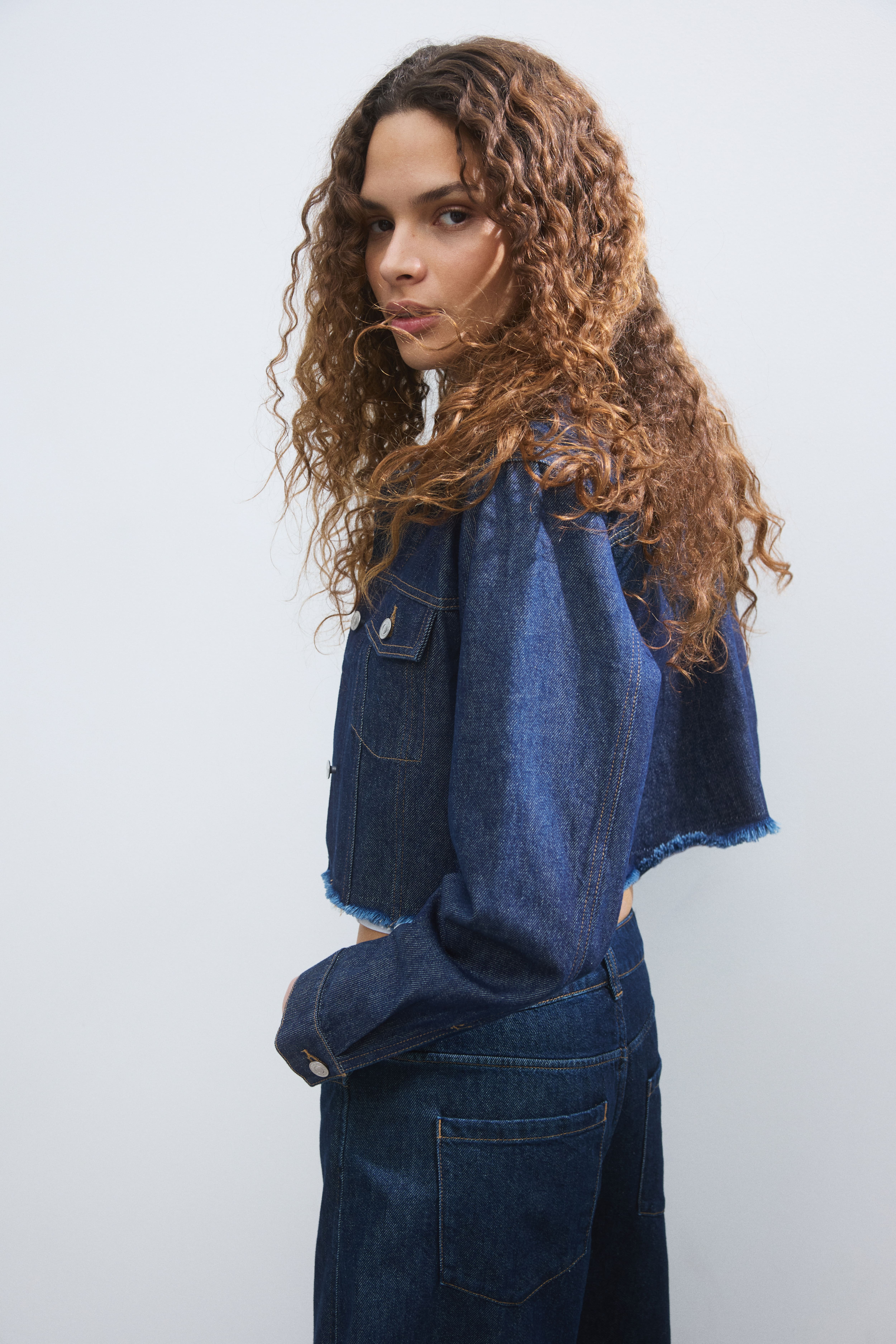 Veste courte en denim