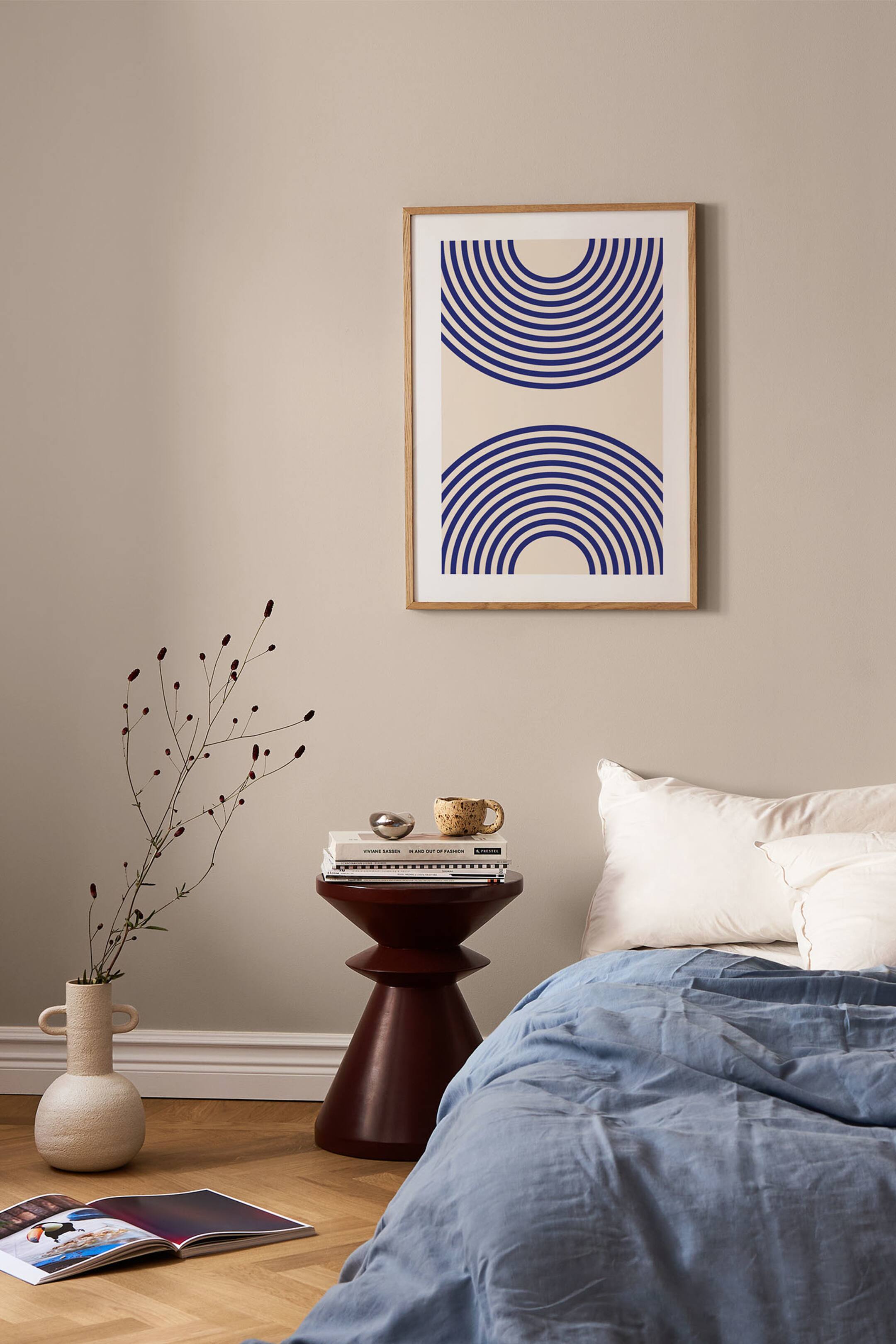 View larger image: Blue Circular Lines No.2 Poster - Beige/blue - Postery - Home All | H&M GB 1