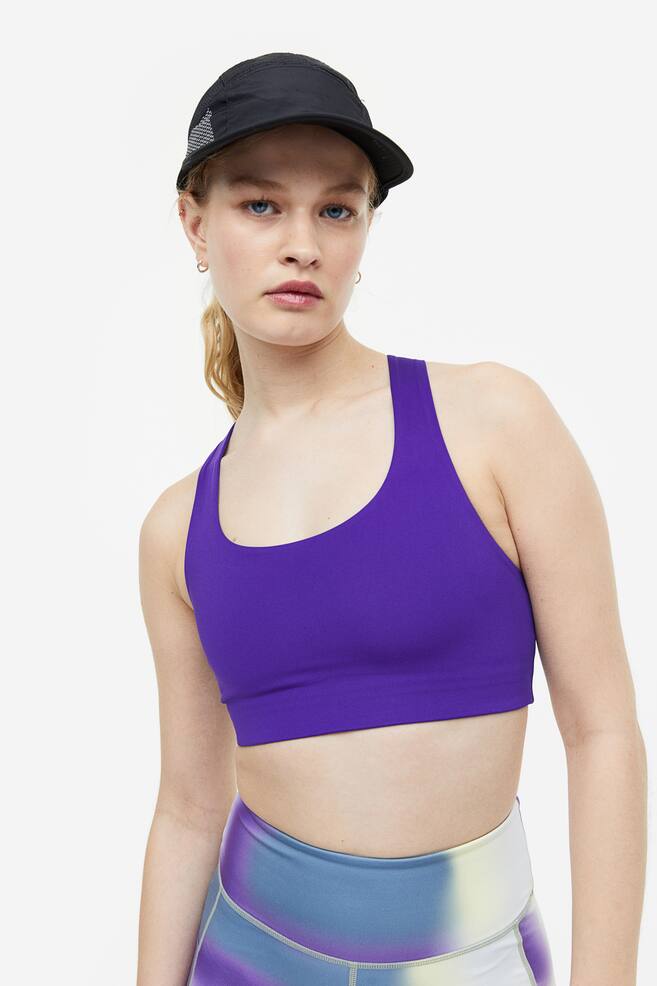 DryMove™ Medium Support Sports bra - Dark purple/Black/White/Pink/dc - 5