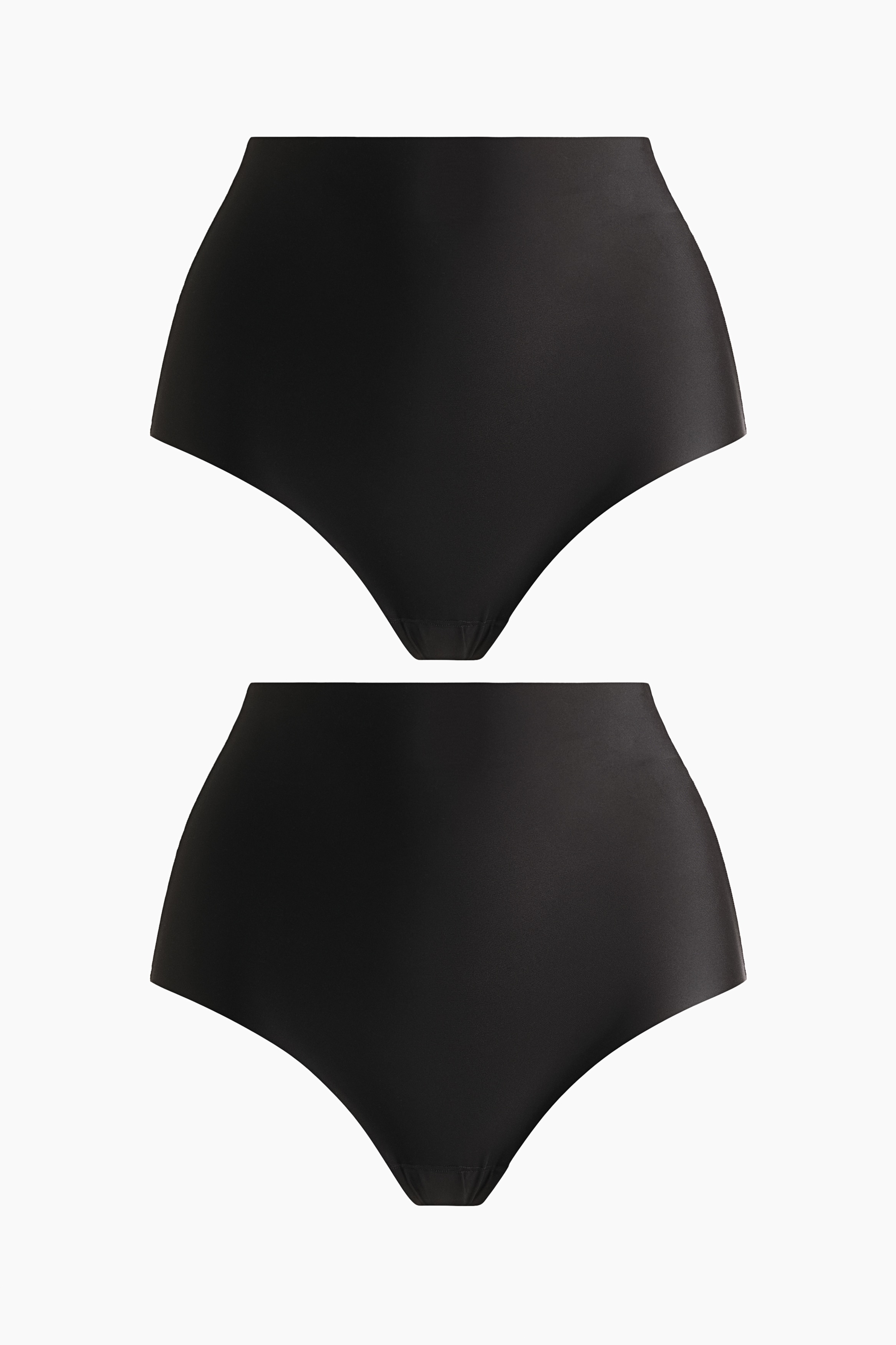 Dvojbalenie neviditeľných tvarujúcich nohavičiek - čierna/Béžová/Tmavobéžová/Tmavohnedá