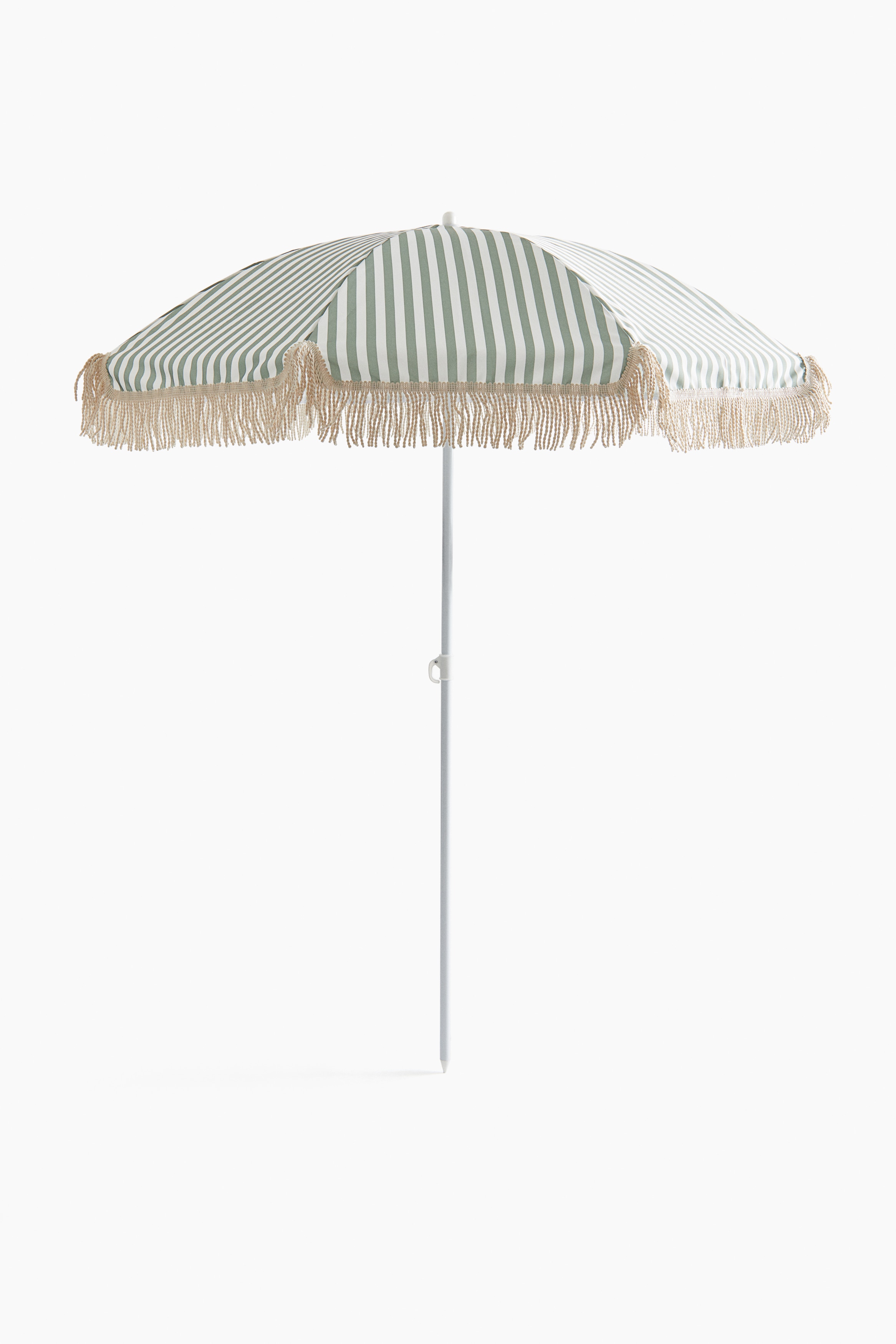 H&M Home  - Parasol met franje - Saliegroen/gestreept