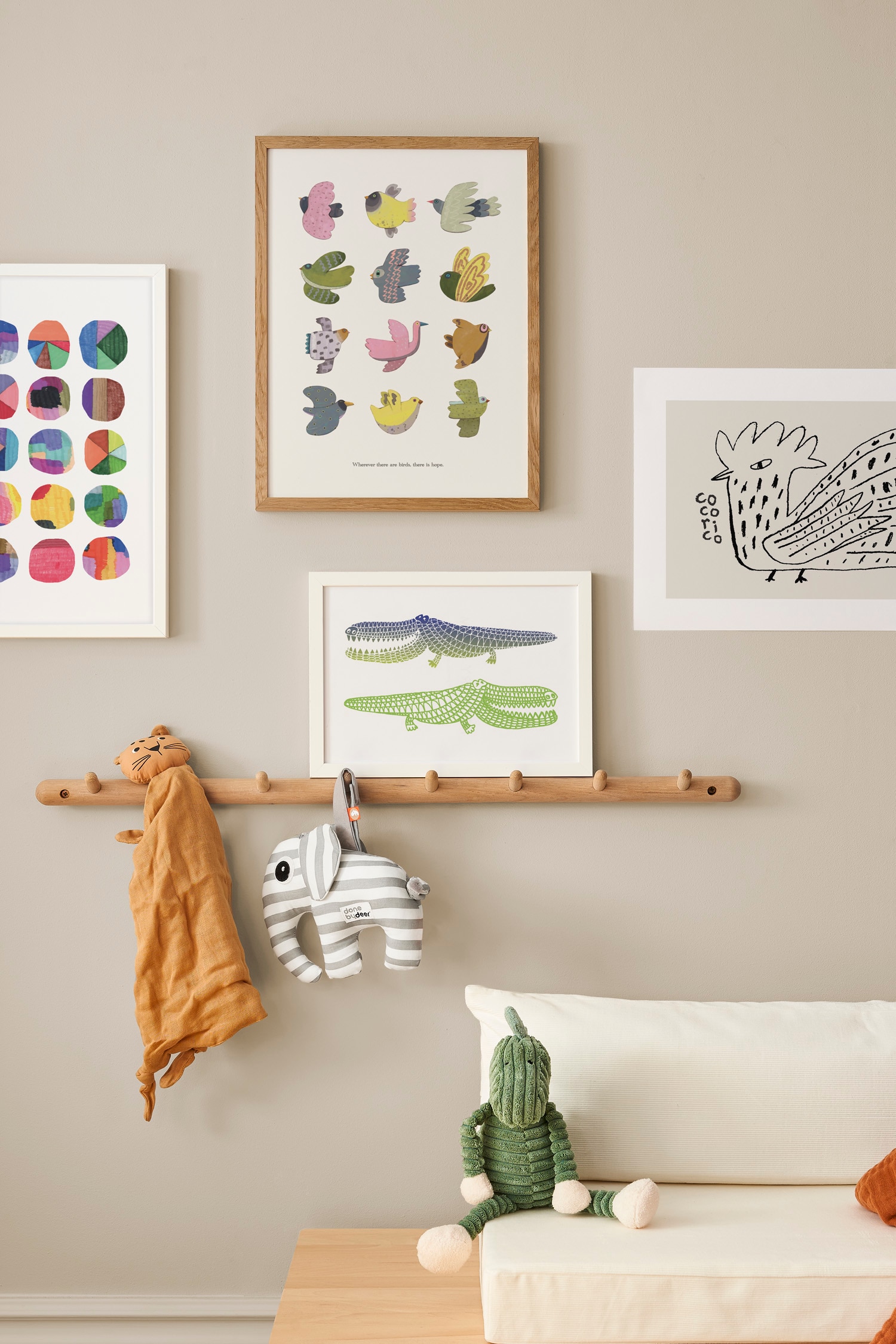 Birds Hope Poster - Beige