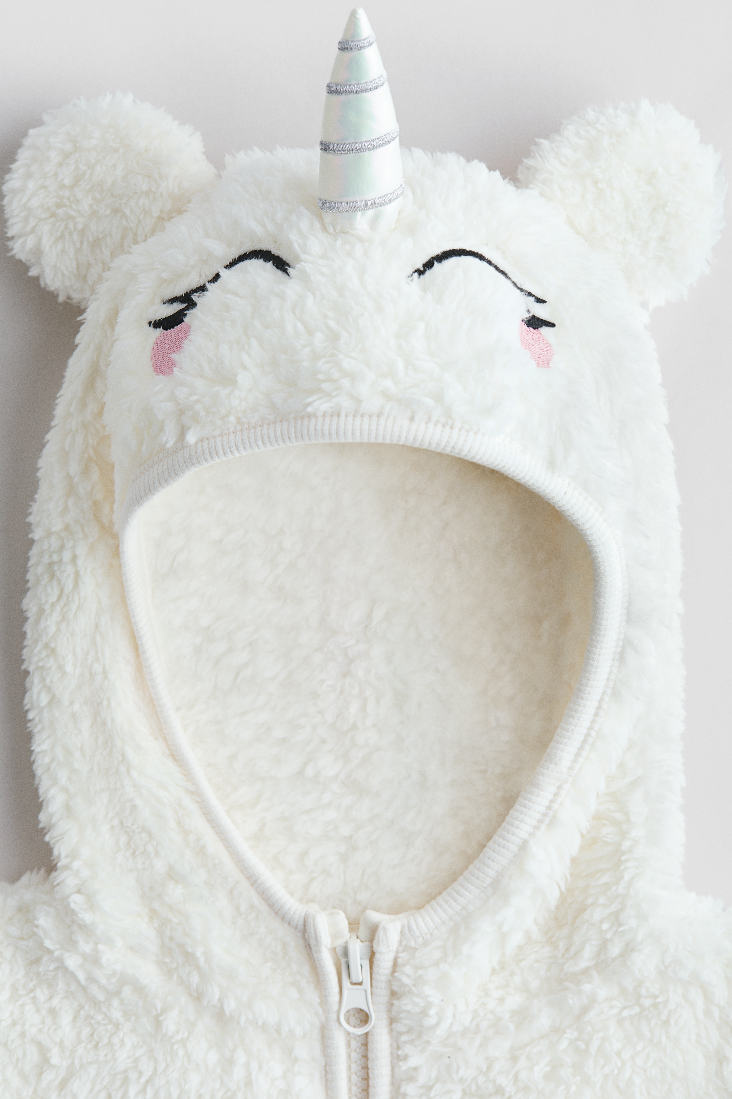 unnumber unicorn & styling ペプラム White/unicorn Teddy Fleece Hooded Jacket for kids | H&M CA