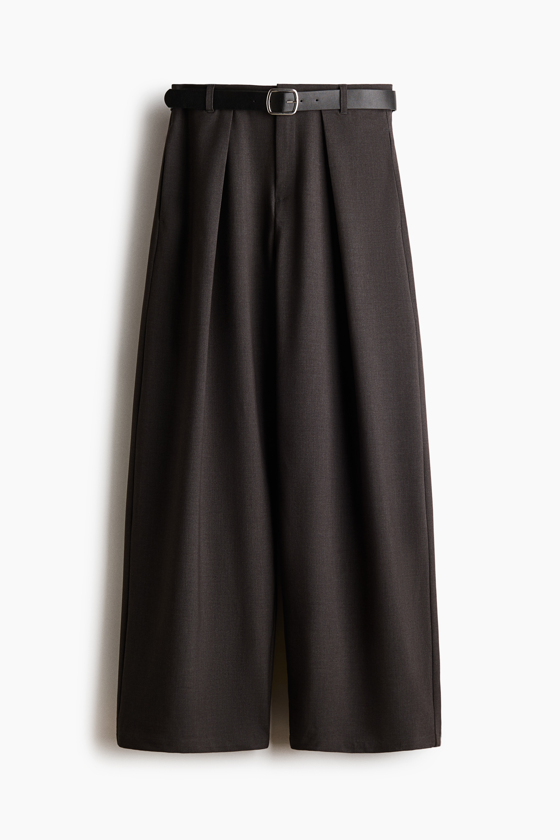 Belted barrel trousers
