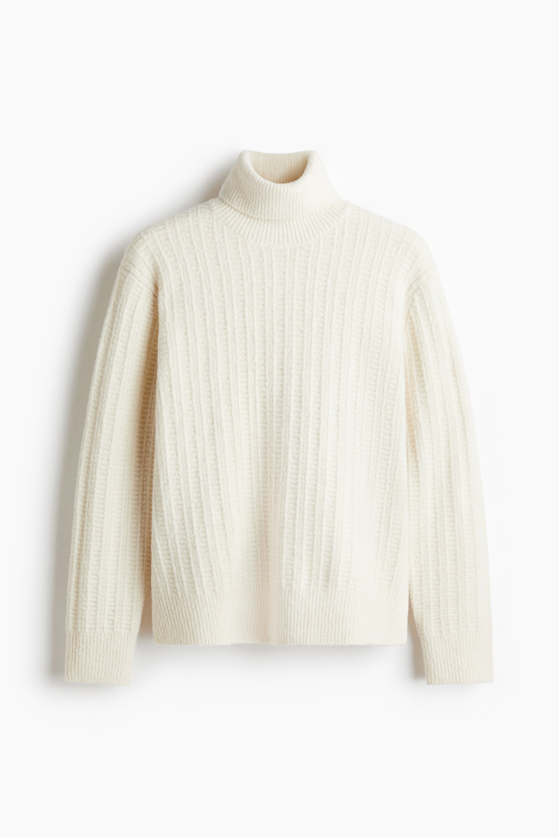 View larger image: Regular Fit Polo-neck jumper - Cream - Men | H&M IN 7