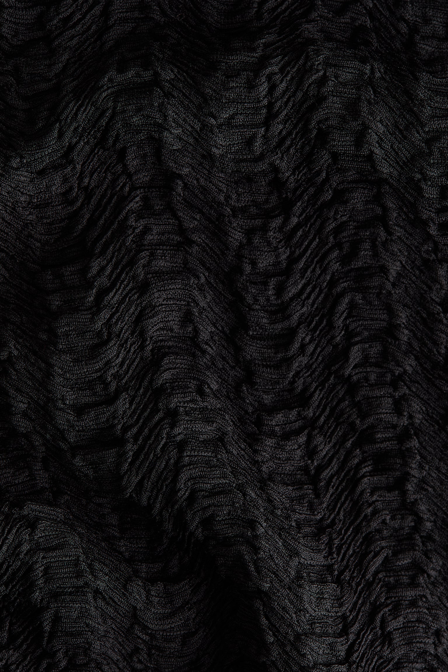 Textured jersey top - Black - 2