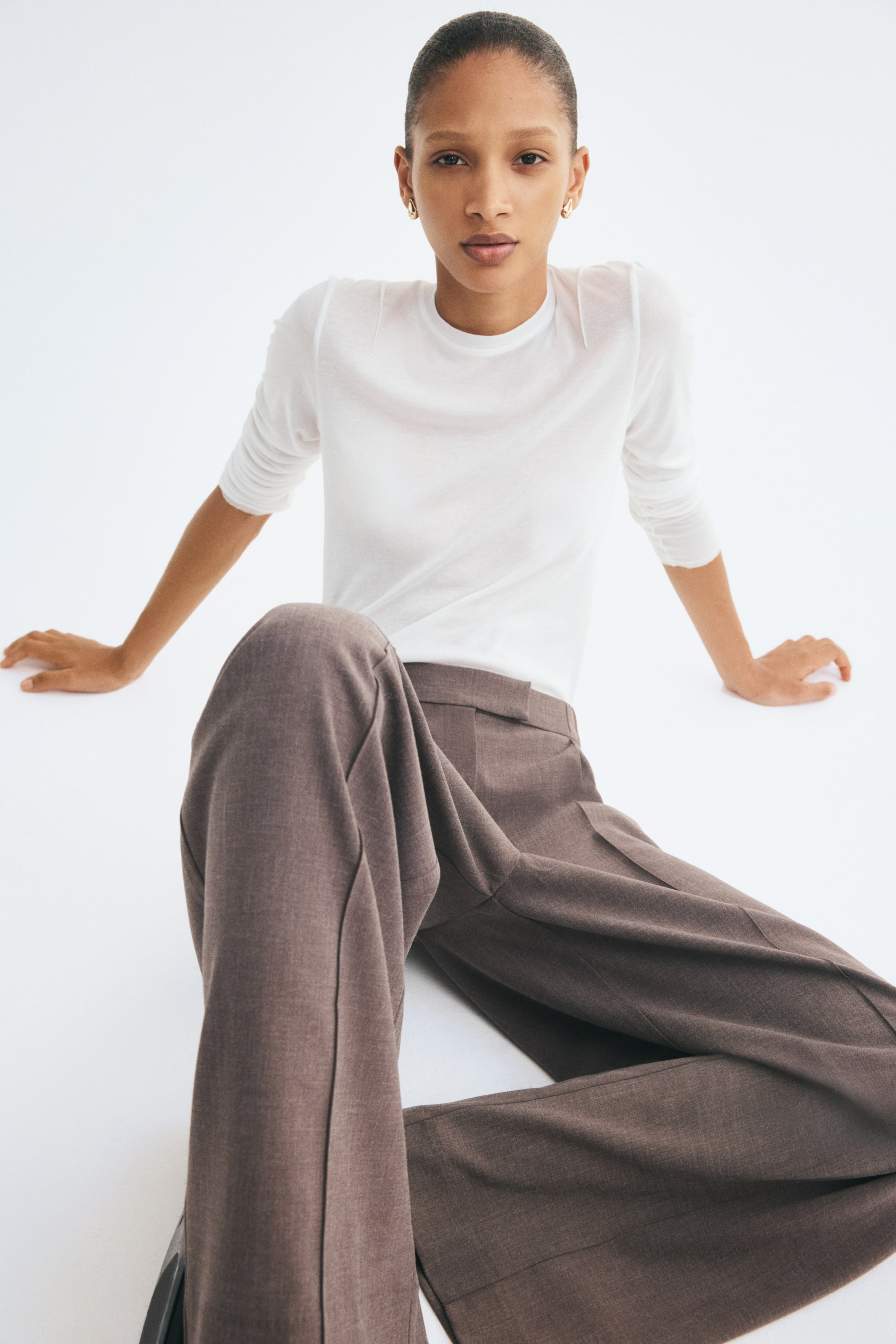 Dressy Barrel-Leg Pants