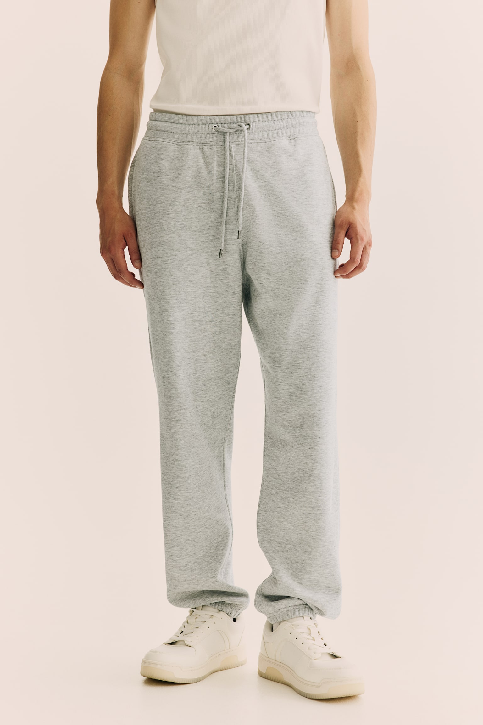 Sweatpants Loose Fit - Gråmelerad/Beige/Svart/Mörk gråbeige/Marinblå/Mörkbrun - 4