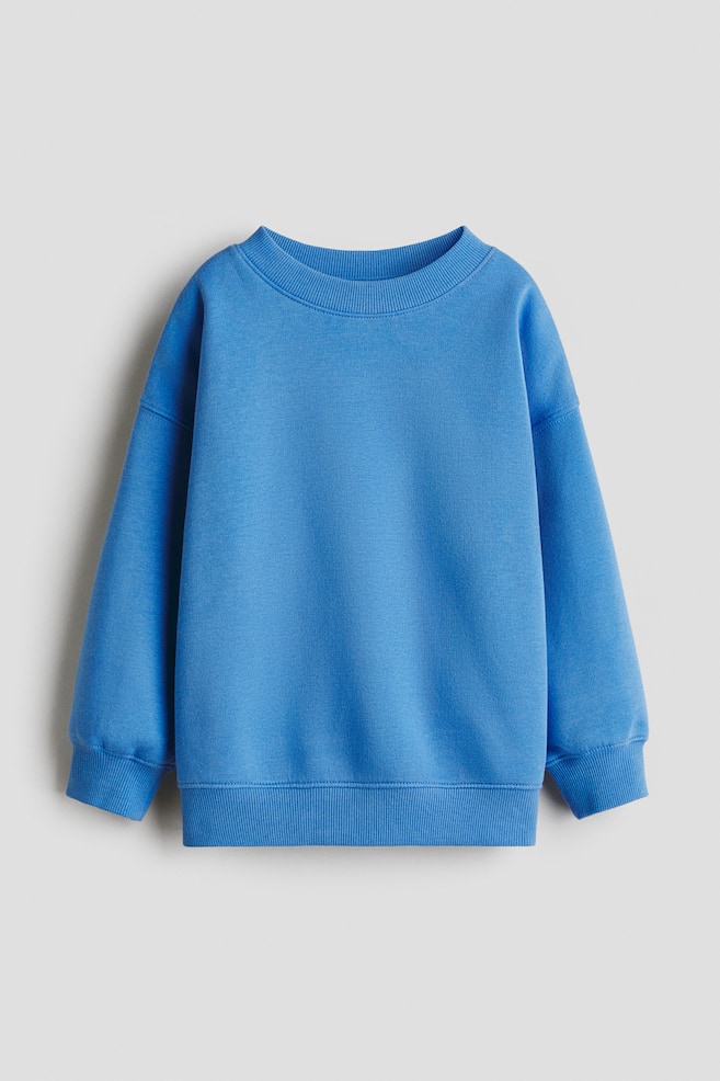 Felpa oversize con interno spazzolato - Blu acceso/Blu polvere/Azzurro/Grigio scuro/Azzurro/Turchese chiaro/Verde/Dusty blue/Verde/Turchese chiaro/Blu navy - 1