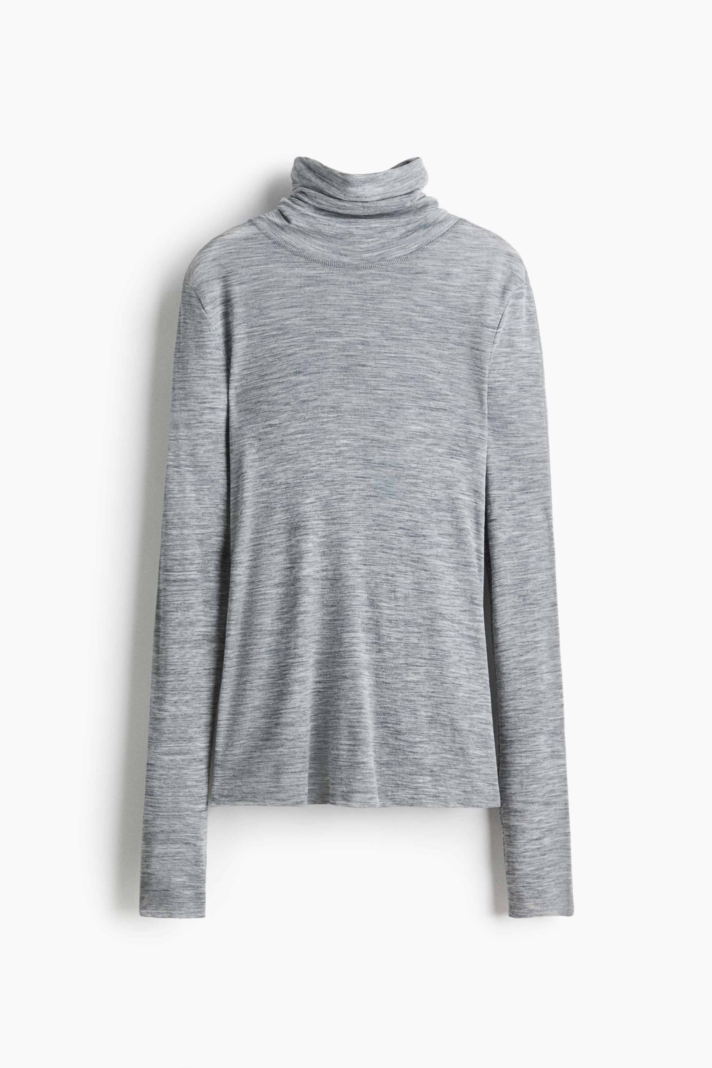 Ulltröja med polokrage - Gråmelerad/Ljus gråbeigemelerad/Mörk mullvad/Melerad/Olivgrön/Mörkbrun