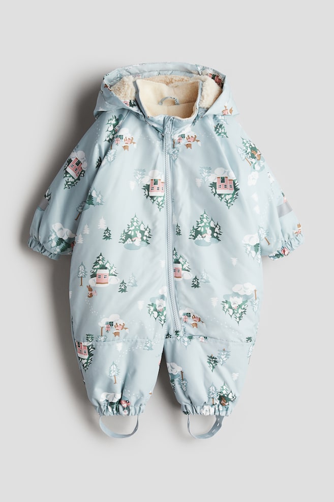 Water-repellent all-in-1 suit - Light blue/Winter/Beige/Leopard print/Beige/Dogs/Dark blue/Dinosaurs/Cream/Floral - 1