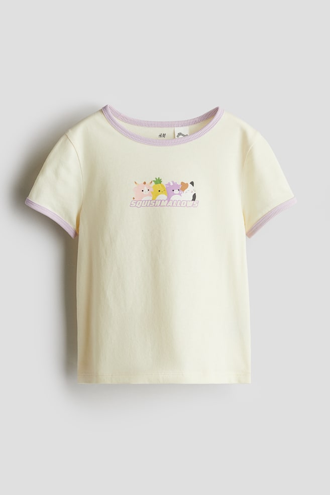 Camisola com estampado - Amarelo claro/Squishmallows/Rosa coral/SmileyWorld® - 1