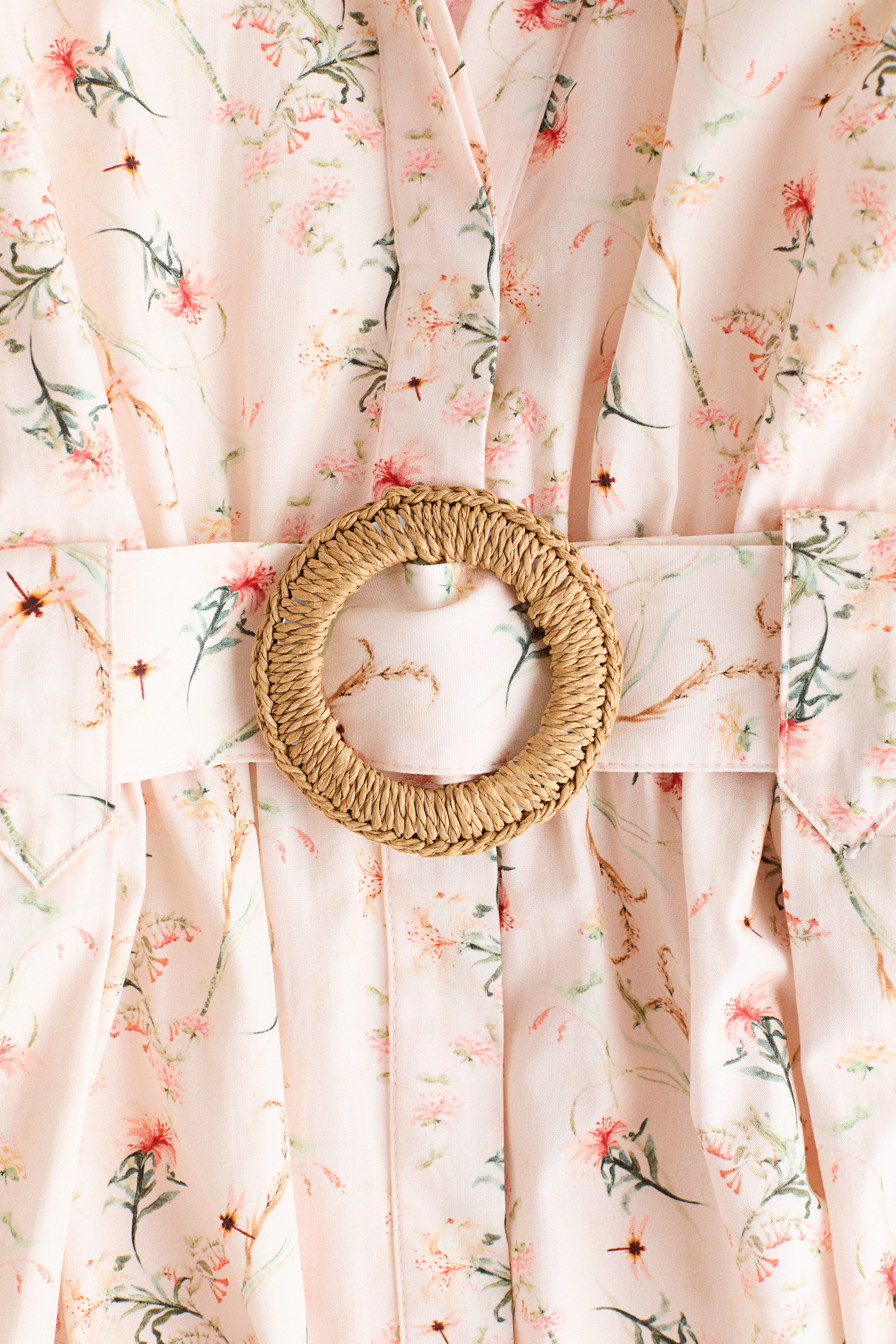 Cotton Shirt Dress with Belt