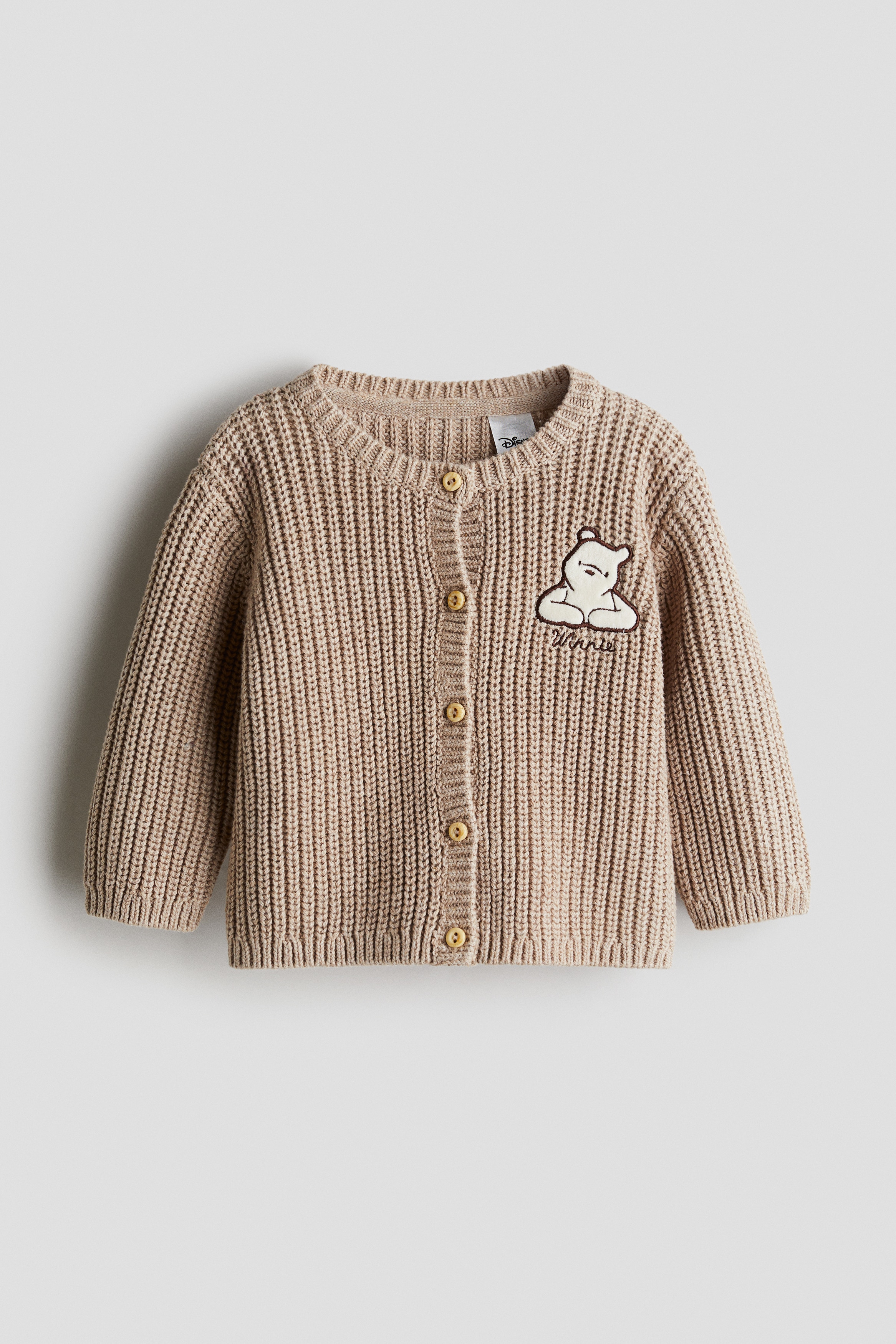 Beige/Ole Brumm Bomullscardigan med applikasjon - Size: 56 (1-2M)  - H&M