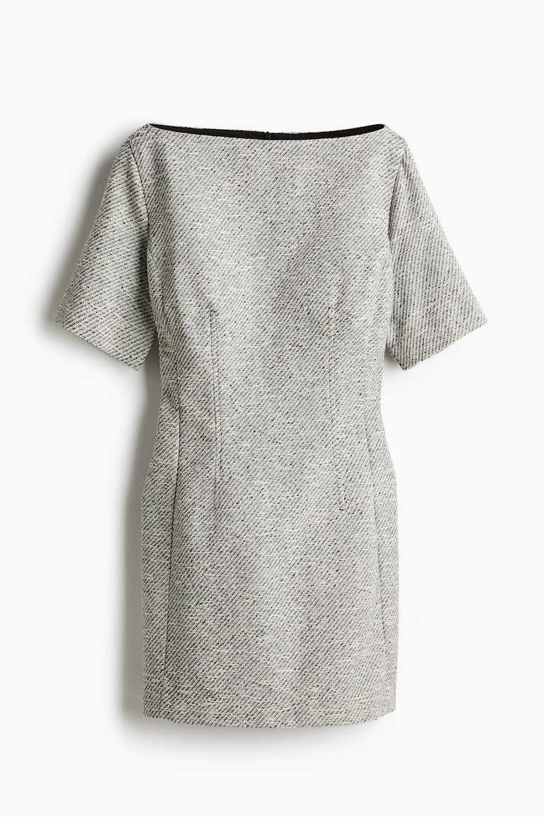 grey boat neck mini dress Boat Neck Mini Dress Slate XS/S
