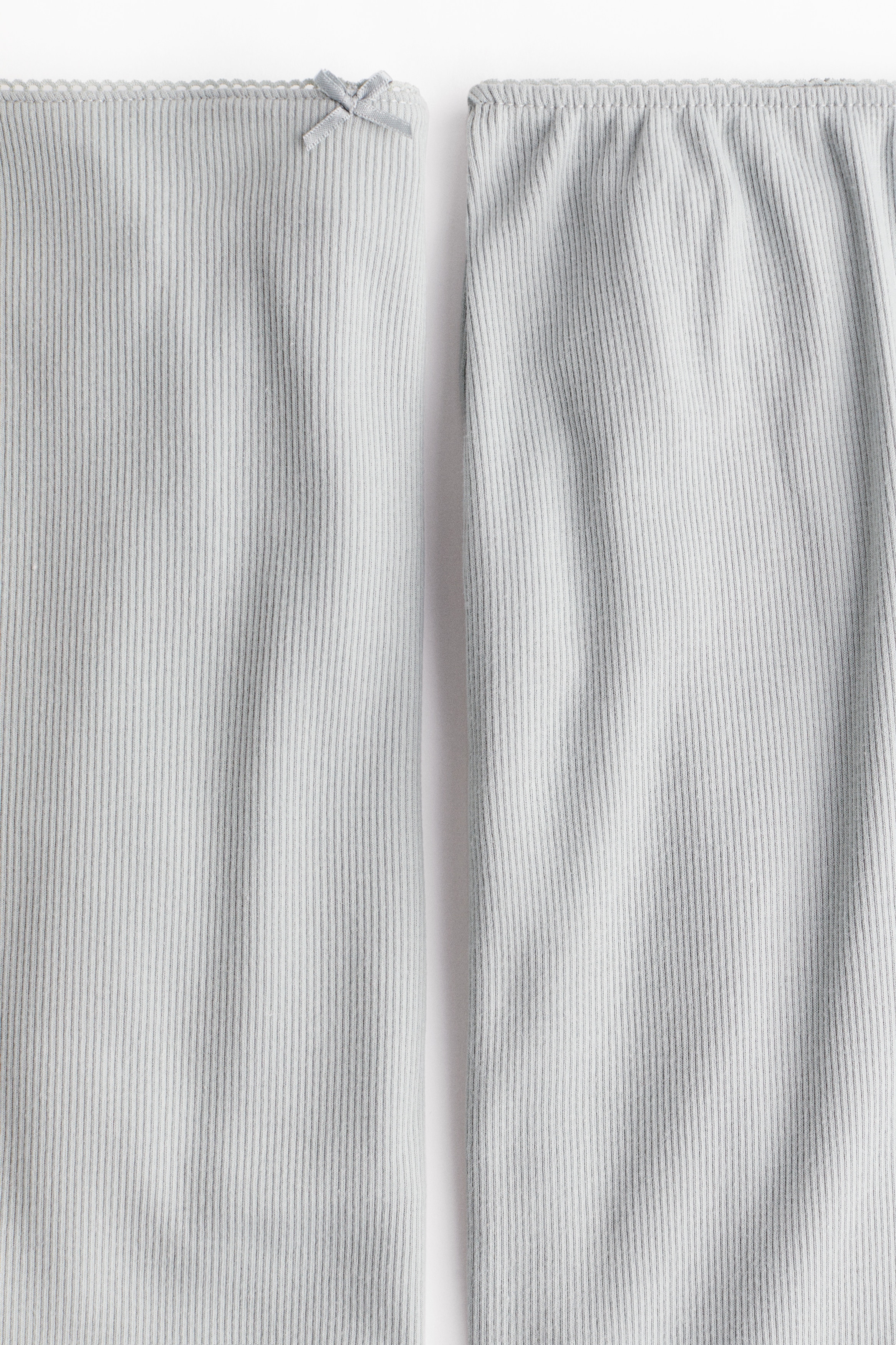 Picot-trimmed ribbed pyjamas