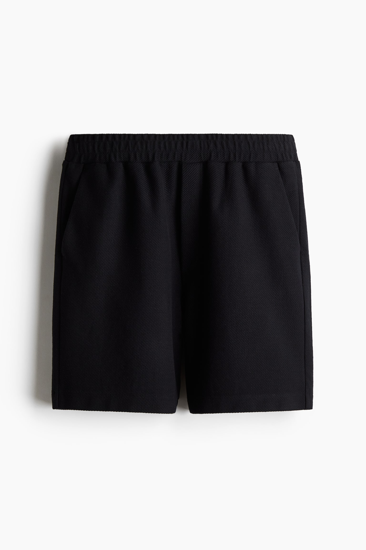 Regular Fit Sweatshorts - Black/Dark grey/White - 2