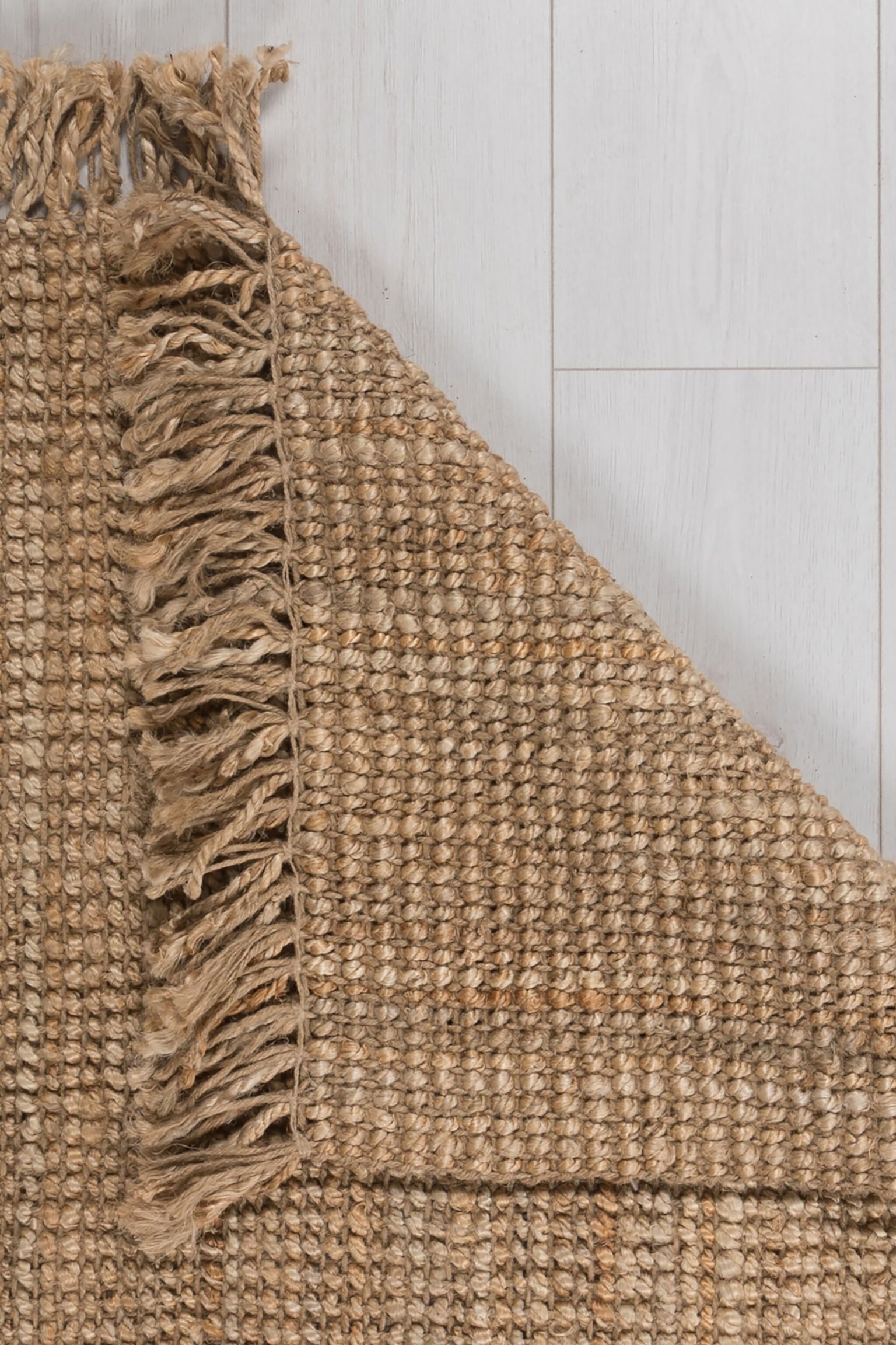 Tapis De Couloir Neutre En Jute Bouclé - Brun - 4