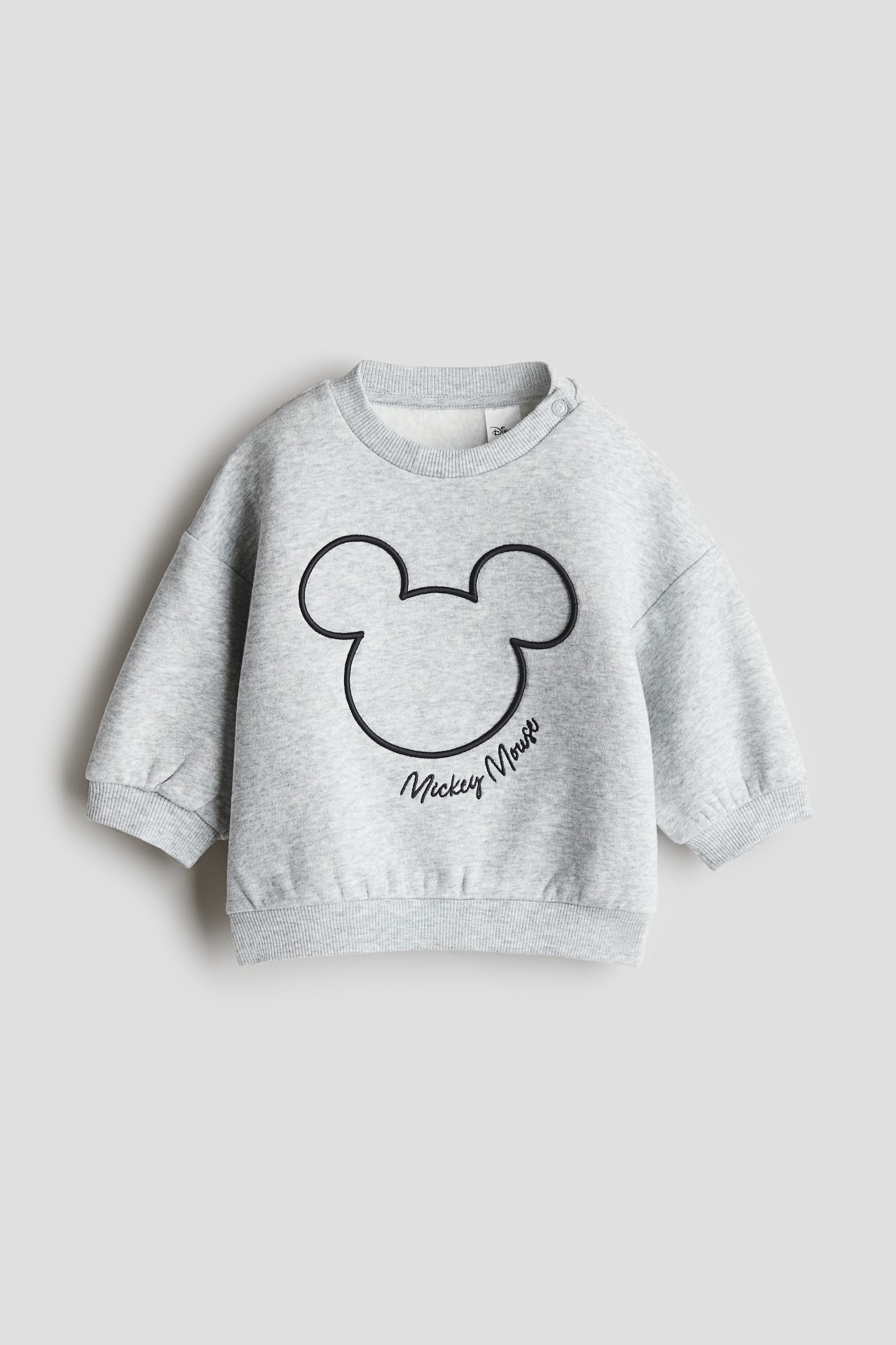 Crew-neck sweatshirt - Light grey marl/Mickey Mouse/White/Mickey Mouse/Beige/Snoopy/White/Miffy - 1