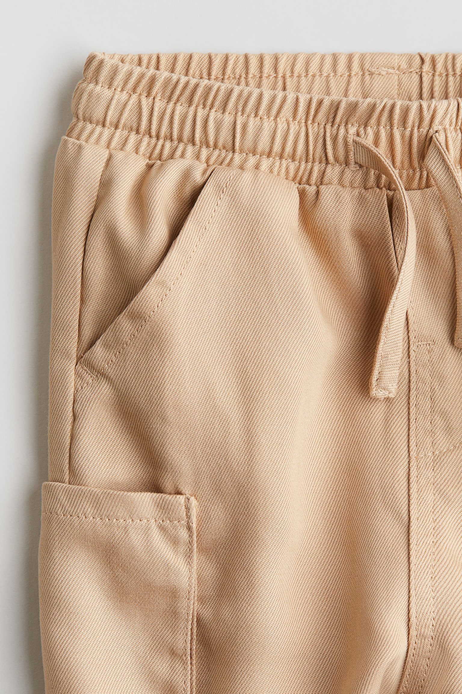 Детские брюки H&M Jersey-Lined Twill, цвет: Бежевый — фото 2