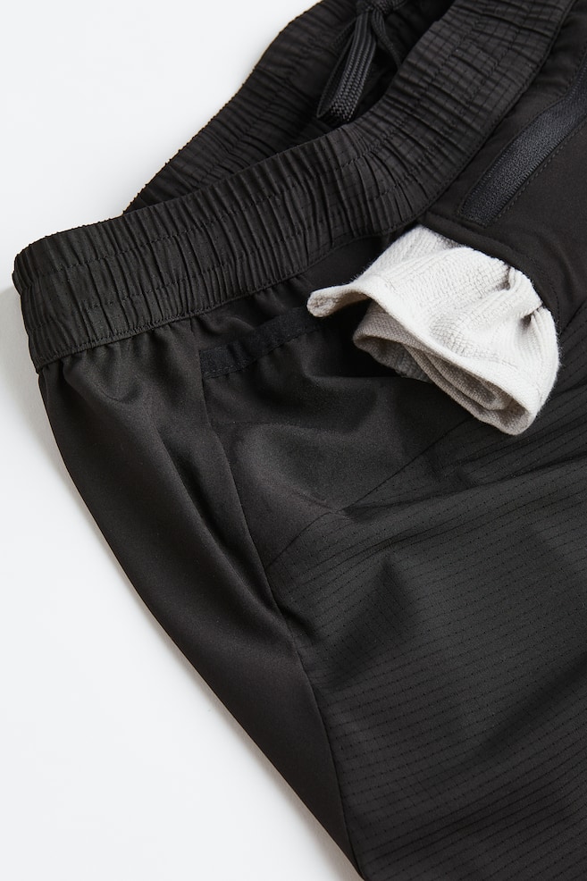 Shorts da running con tasca decorativa in DryMove™ - Nero/Blu acceso/Verde kaki scuro - 4