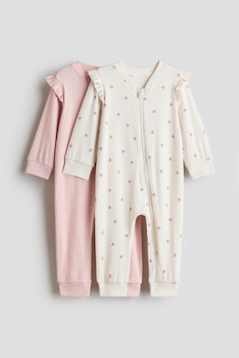 2-pack pyjamasoverall i bomull