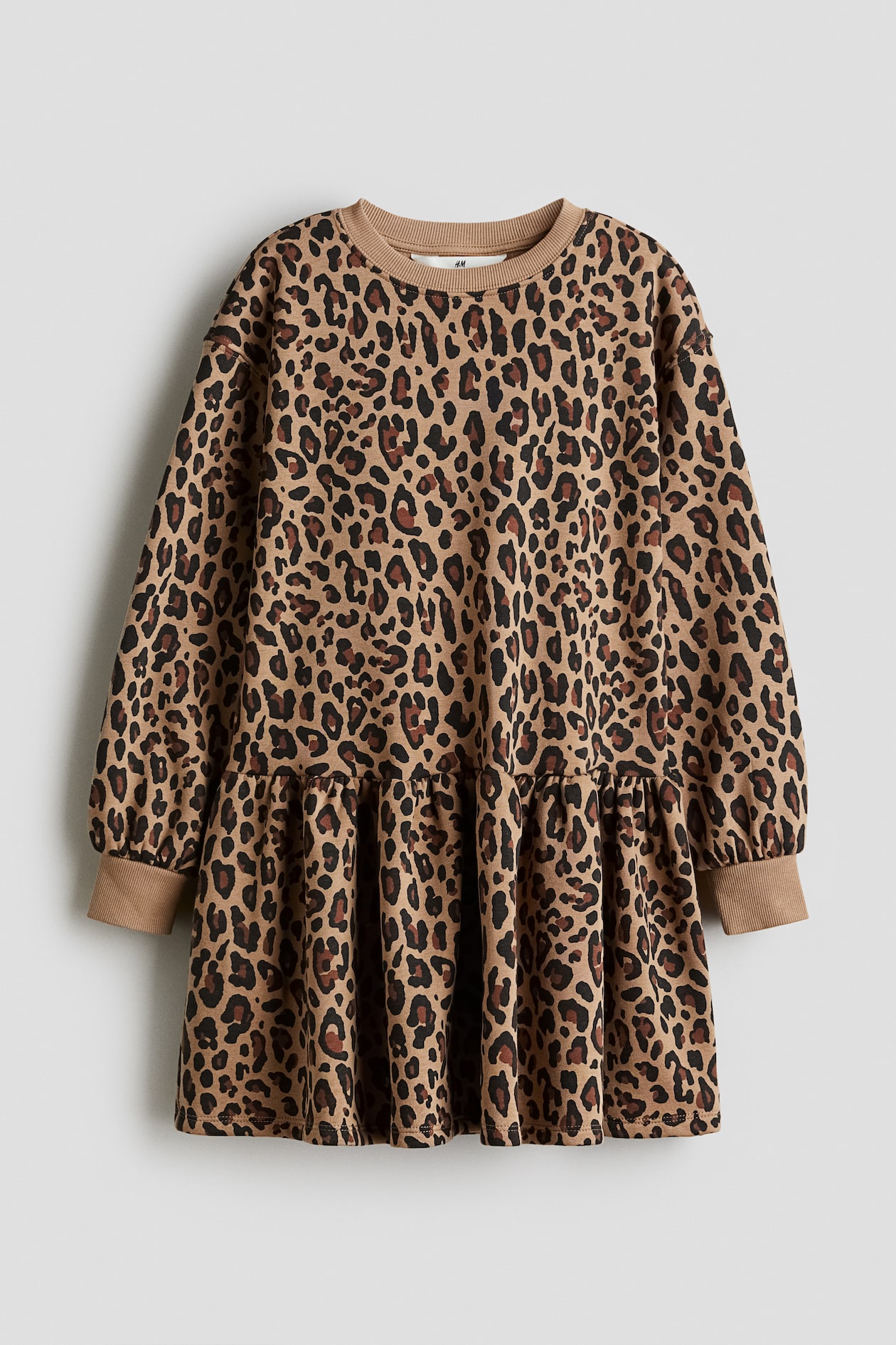 Vestido Ropa Infantil H&m Vestido Sudadera Beige/Estampado De
